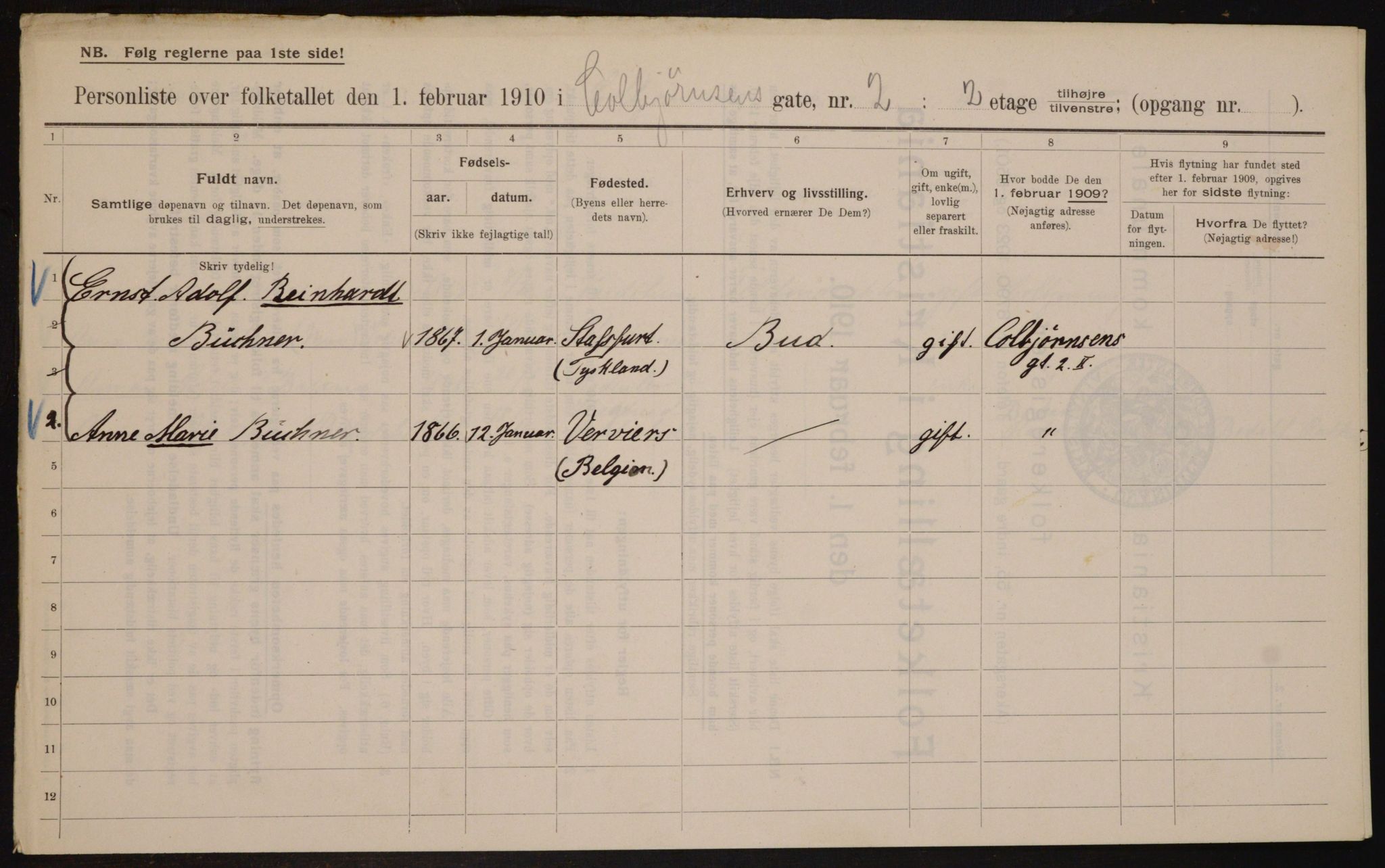 OBA, Kommunal folketelling 1.2.1910 for Kristiania, 1910, s. 12358