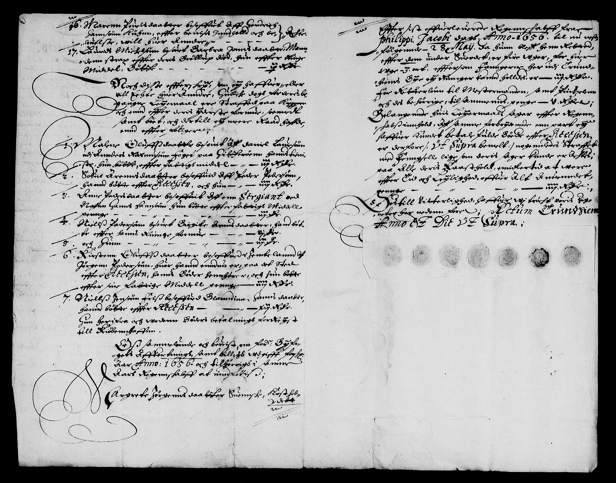 Rentekammeret inntil 1814, Reviderte regnskaper, Lensregnskaper, AV/RA-EA-5023/R/Rb/Rbw/L0125: Trondheim len, 1642-1657