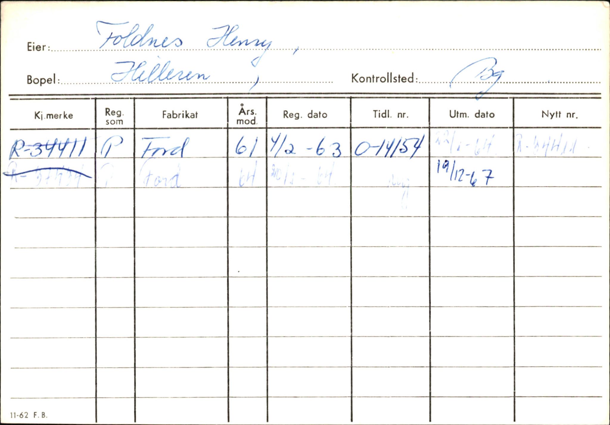 Statens vegvesen, Hordaland vegkontor, AV/SAB-A-5201/2/Ha/L0014: R-eierkort F, 1920-1971, s. 24