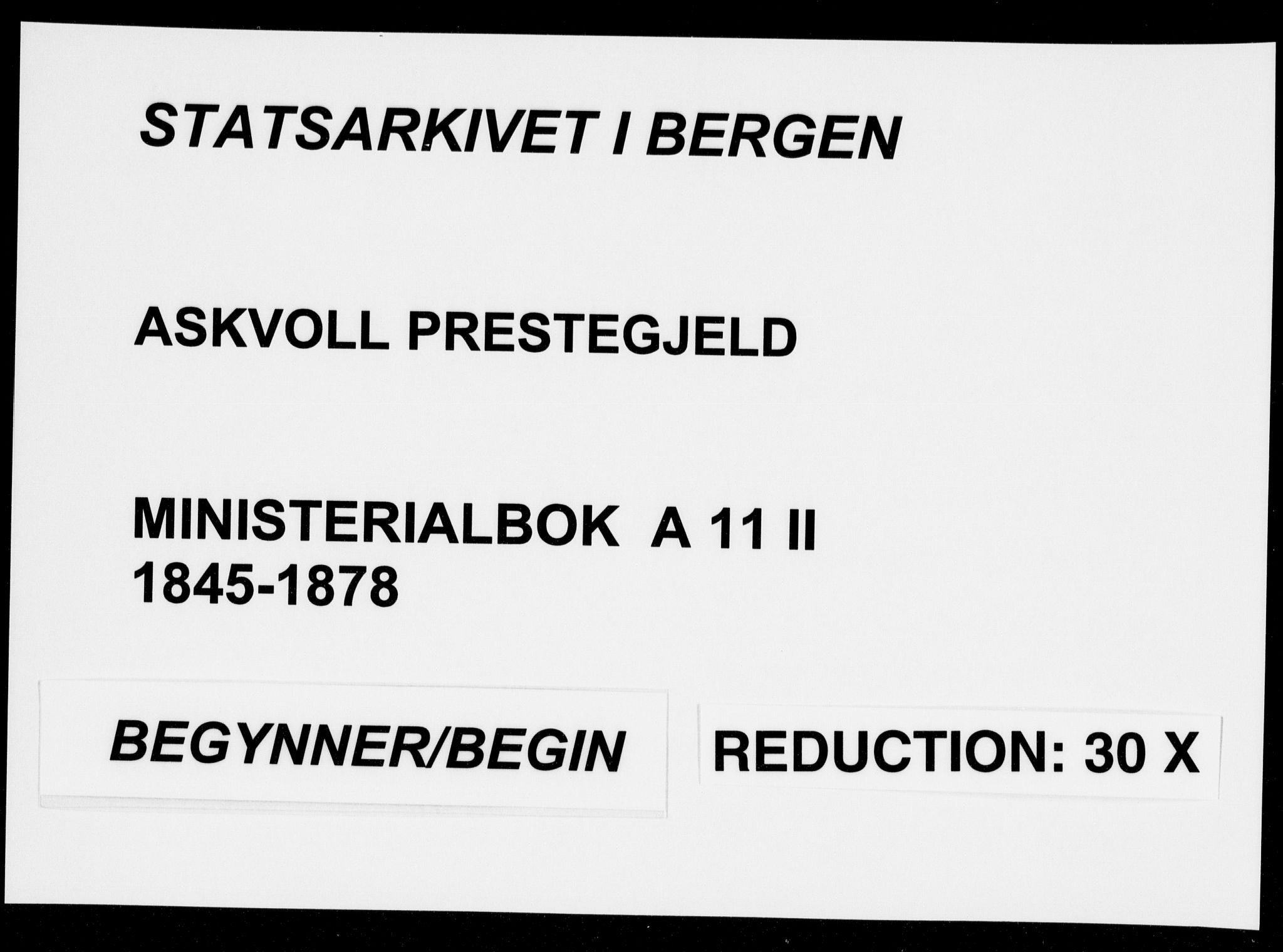 Askvoll sokneprestembete, SAB/A-79501/H/Haa/Haaa/L0011/0002: Ministerialbok nr. A 11 II, 1845-1878