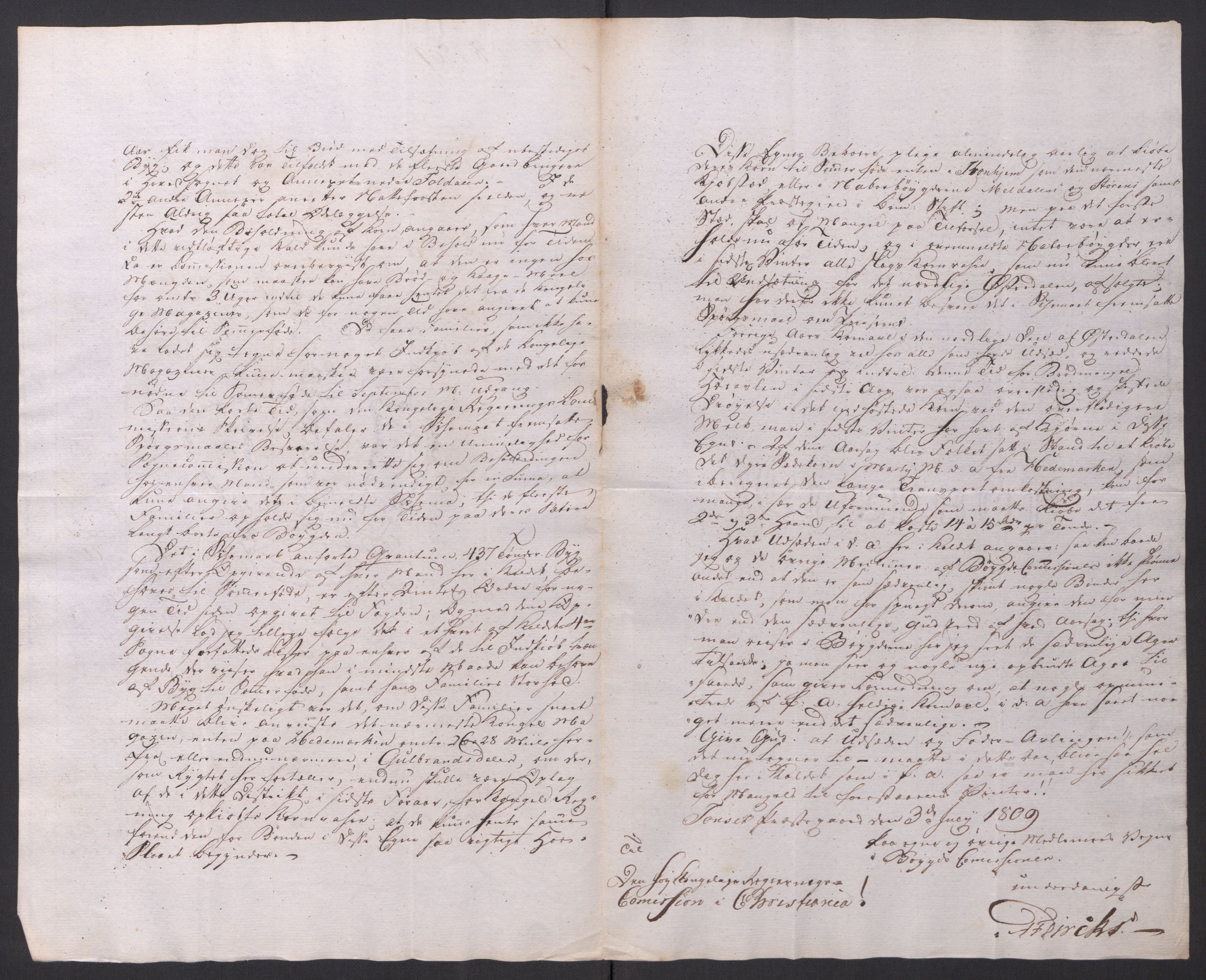 Regjeringskommisjonen 1807-1810, 1. kontor/byrå, RA/EA-2871/Dd/L0014: Kornavl: De utfyldte skjemaer fra sognekommisjonene i Kristiania og Kristiansand stift, 1809, s. 103