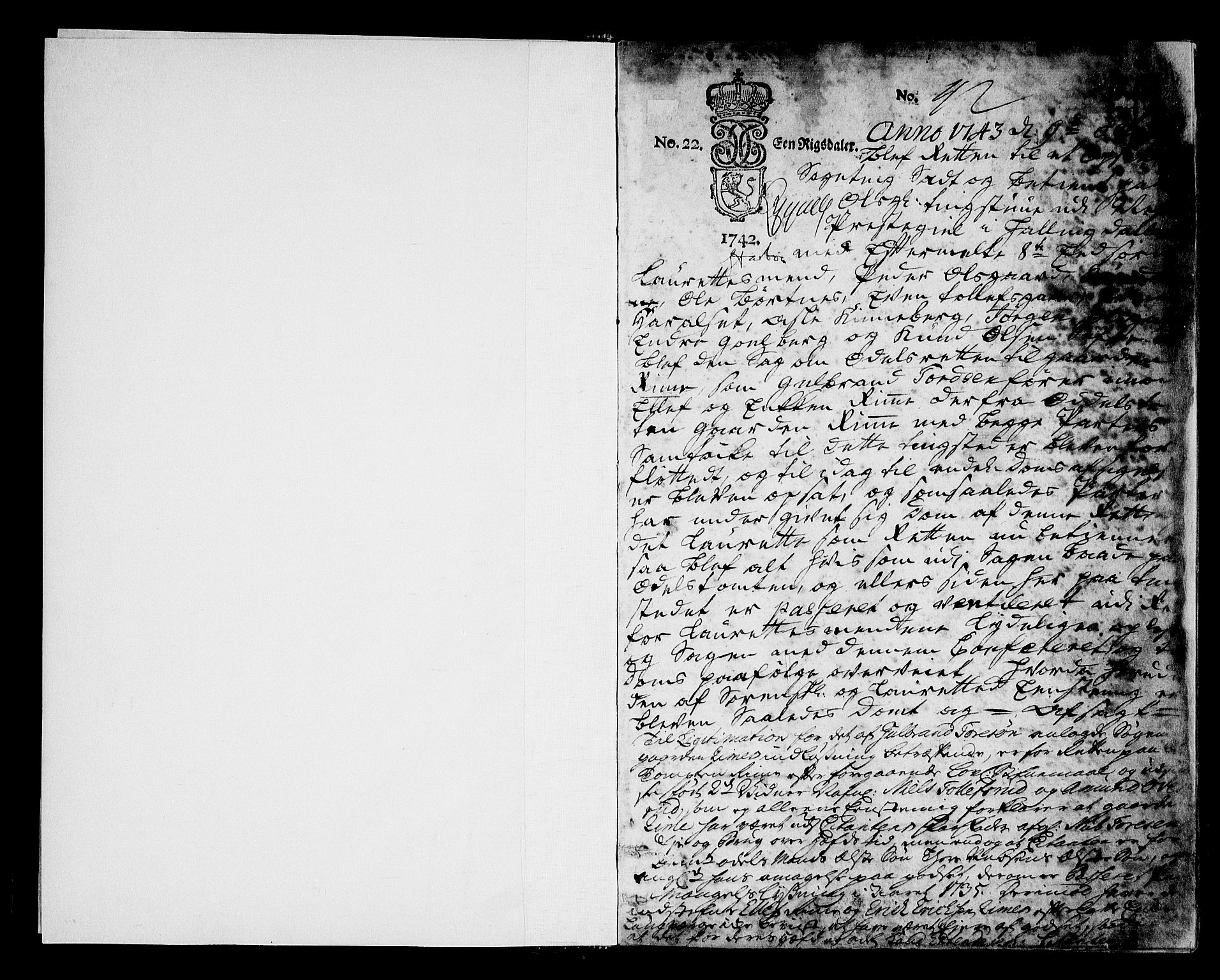 Ringerike og Hallingdal sorenskriveri, SAKO/A-81/F/Fa/Fad/L0001: Tingbok - Hallingdal, 1743-1746, s. 1