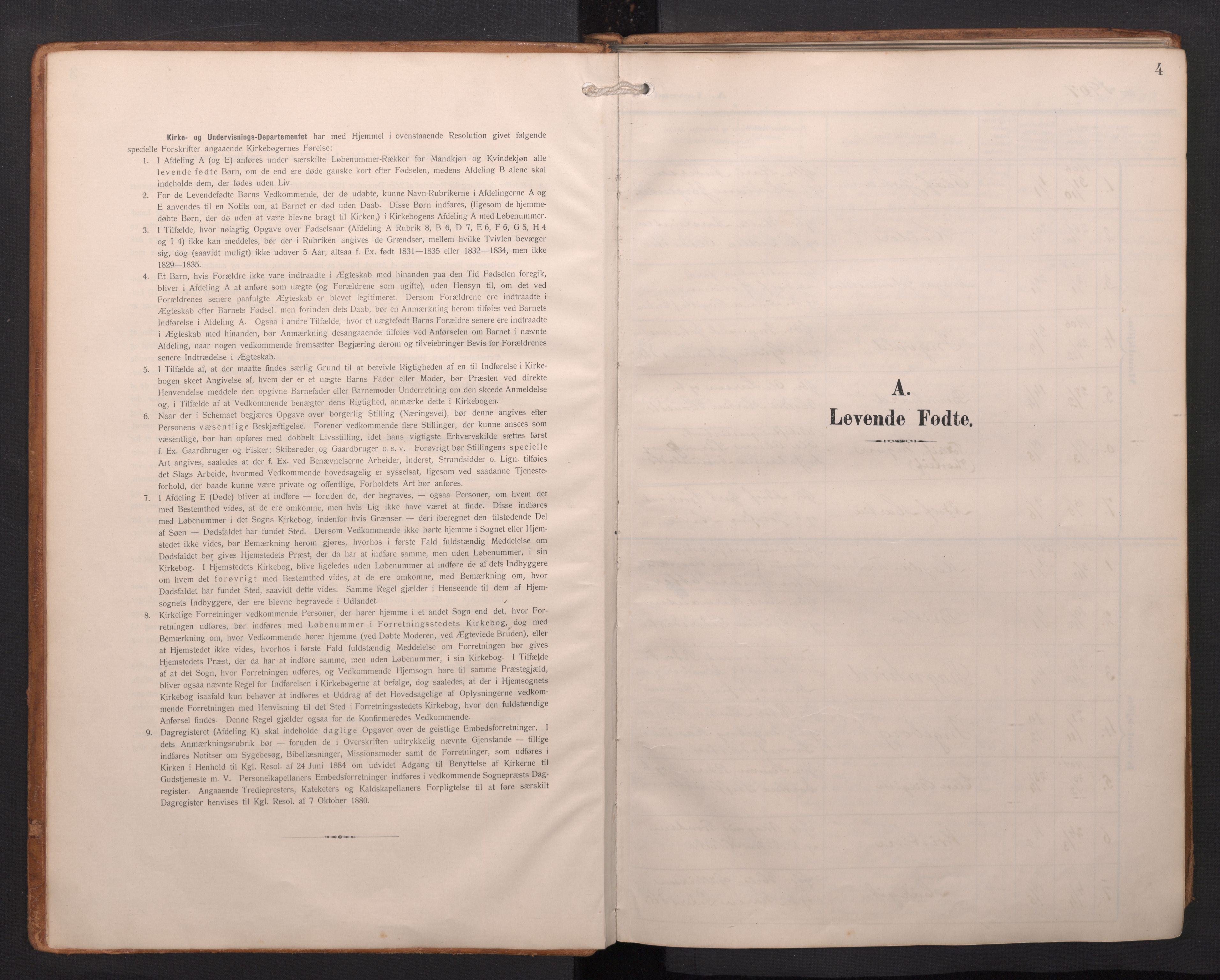 Finnås sokneprestembete, SAB/A-99925/H/Ha/Haa/Haab/L0003: Ministerialbok nr. B 3, 1907-1923, s. 4