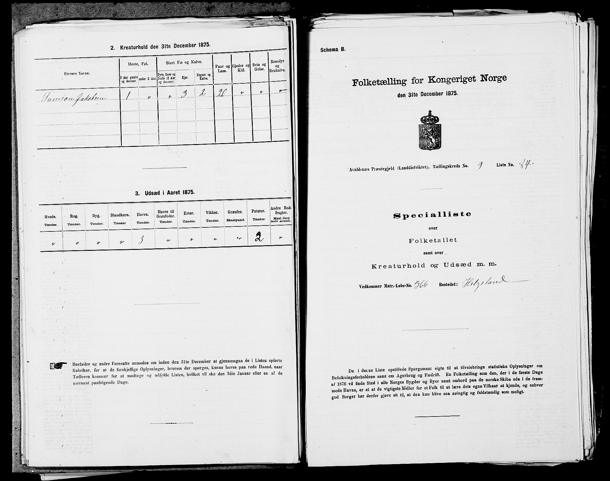 SAST, Folketelling 1875 for 1147L Avaldsnes prestegjeld, Avaldsnes sokn og Kopervik landsokn, 1875, s. 1587