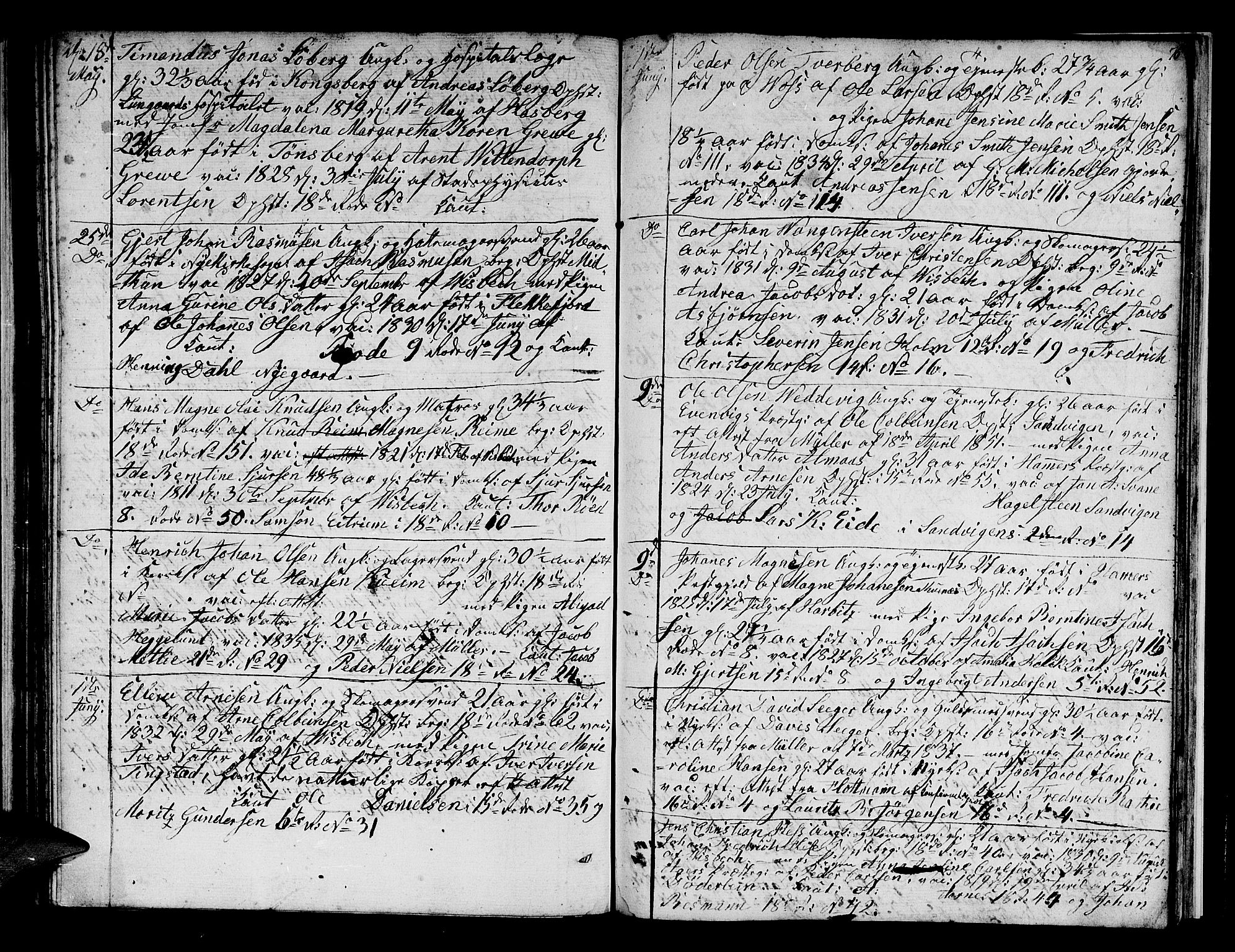 Domkirken sokneprestembete, AV/SAB-A-74801/H/Hab/L0004: Klokkerbok nr. A 4, 1820-1854, s. 76