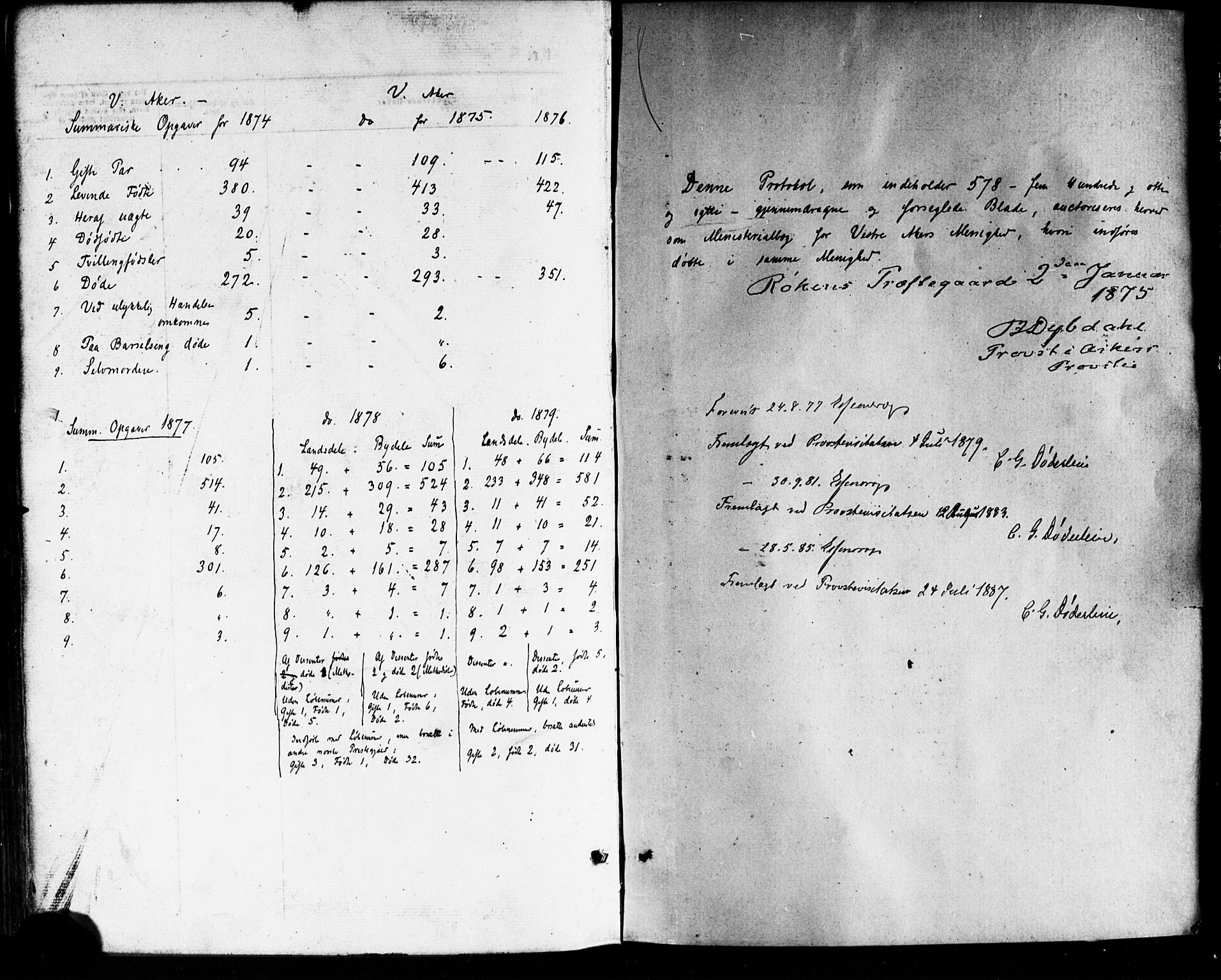 Vestre Aker prestekontor Kirkebøker, AV/SAO-A-10025/F/Fa/L0007: Ministerialbok nr. 7, 1875-1886