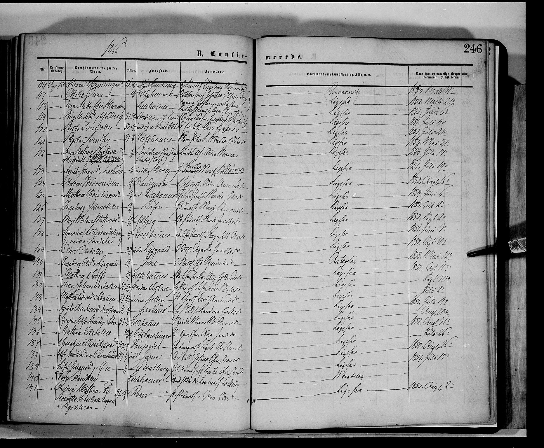 Fåberg prestekontor, AV/SAH-PREST-086/H/Ha/Haa/L0006: Ministerialbok nr. 6A, 1855-1867, s. 246