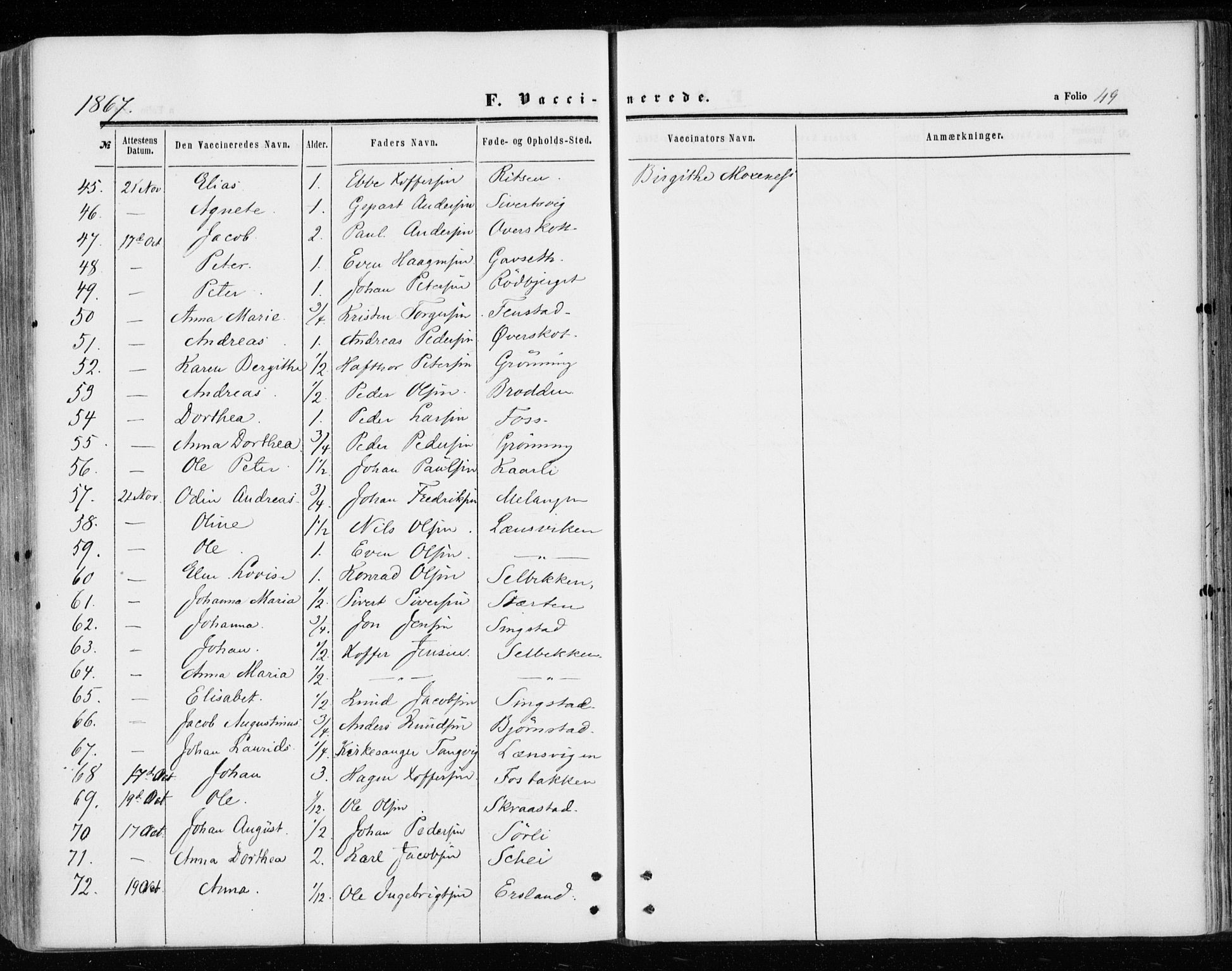 Ministerialprotokoller, klokkerbøker og fødselsregistre - Sør-Trøndelag, AV/SAT-A-1456/646/L0612: Ministerialbok nr. 646A10, 1858-1869, s. 49