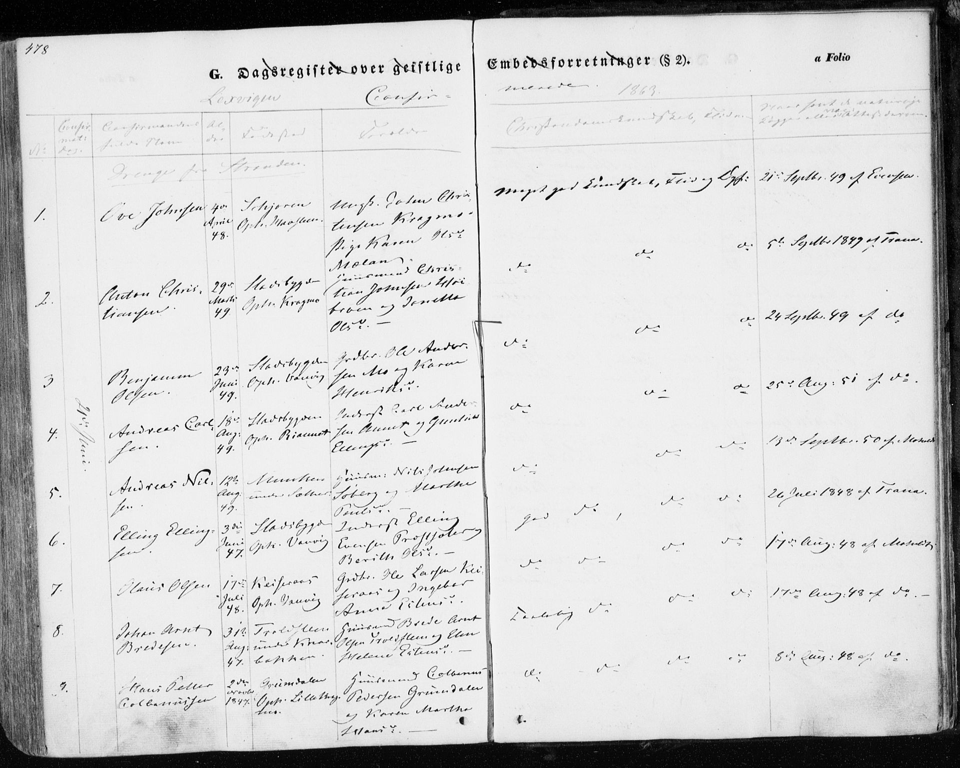 Ministerialprotokoller, klokkerbøker og fødselsregistre - Nord-Trøndelag, AV/SAT-A-1458/701/L0008: Ministerialbok nr. 701A08 /1, 1854-1863, s. 478