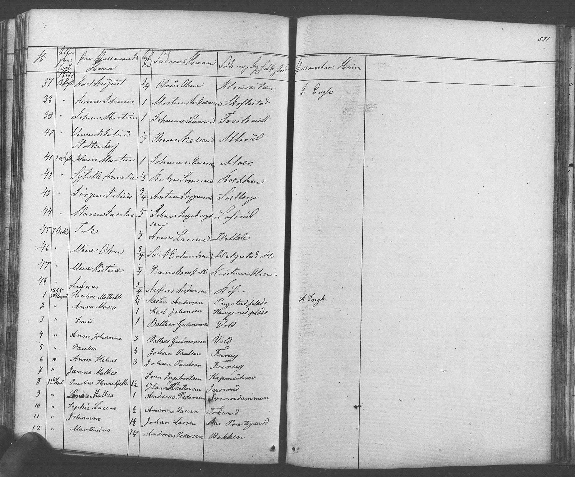 Ås prestekontor Kirkebøker, AV/SAO-A-10894/F/Fa/L0006: Ministerialbok nr. I 6, 1841-1853, s. 570-571