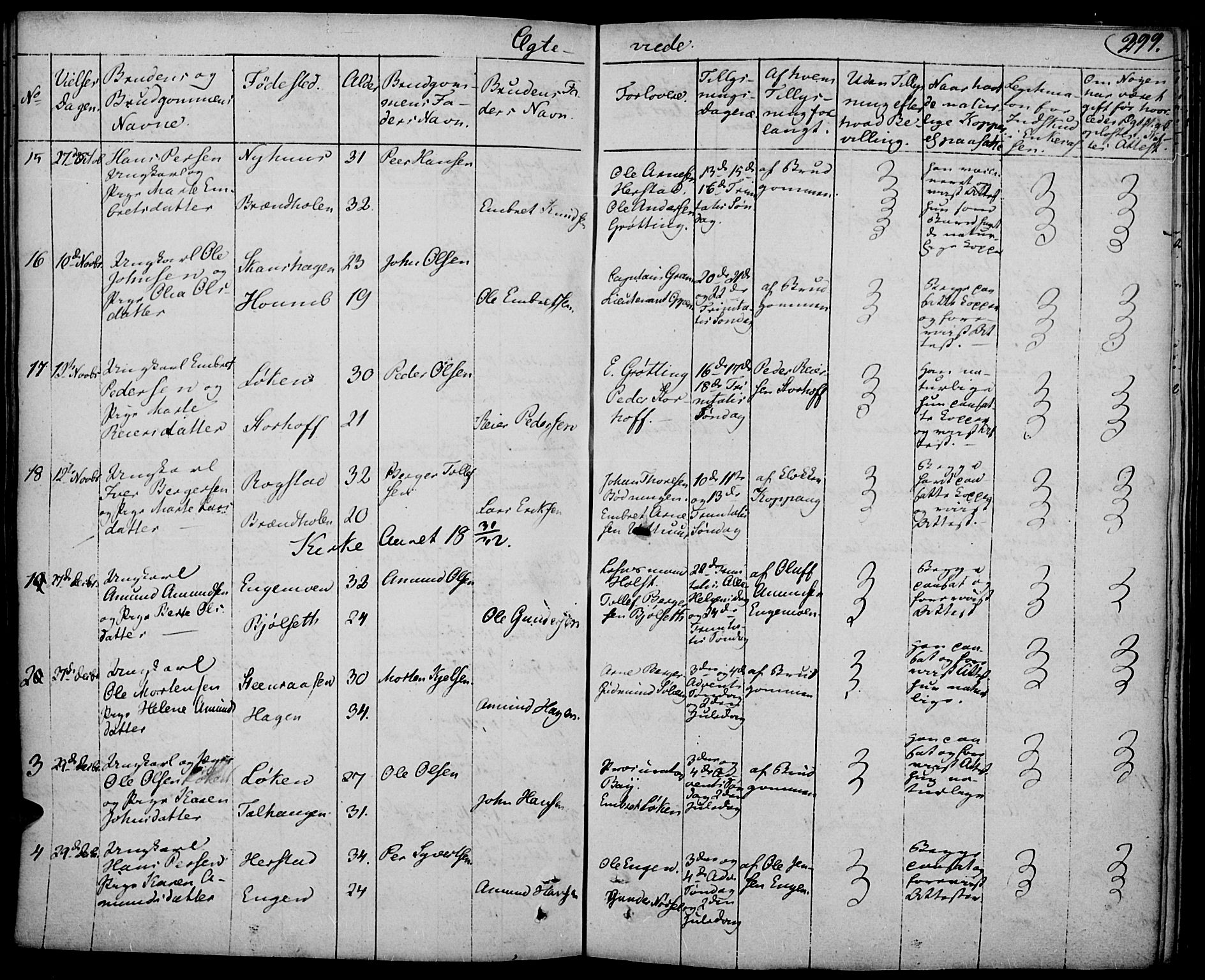Elverum prestekontor, AV/SAH-PREST-044/H/Ha/Haa/L0008: Ministerialbok nr. 8, 1830-1842, s. 299