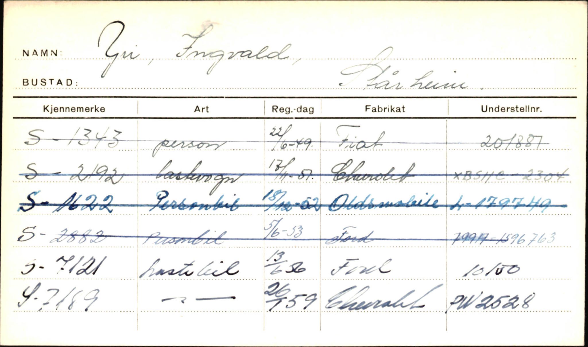 Statens vegvesen, Sogn og Fjordane vegkontor, AV/SAB-A-5301/4/F/L0002: Eigarregister Fjordane til 1.6.1961, 1930-1961, s. 618