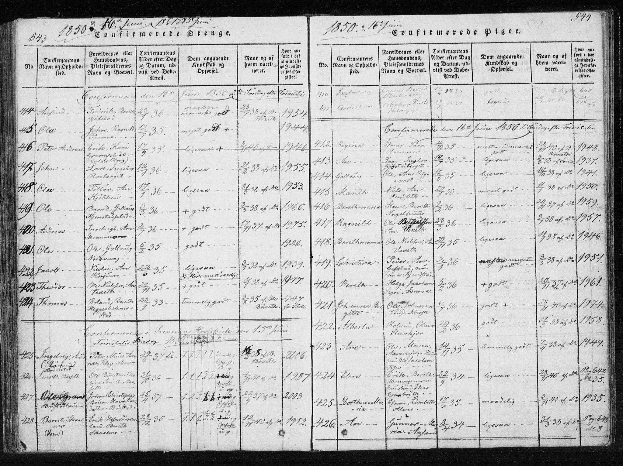 Ministerialprotokoller, klokkerbøker og fødselsregistre - Nord-Trøndelag, SAT/A-1458/749/L0469: Ministerialbok nr. 749A03, 1817-1857, s. 543-544