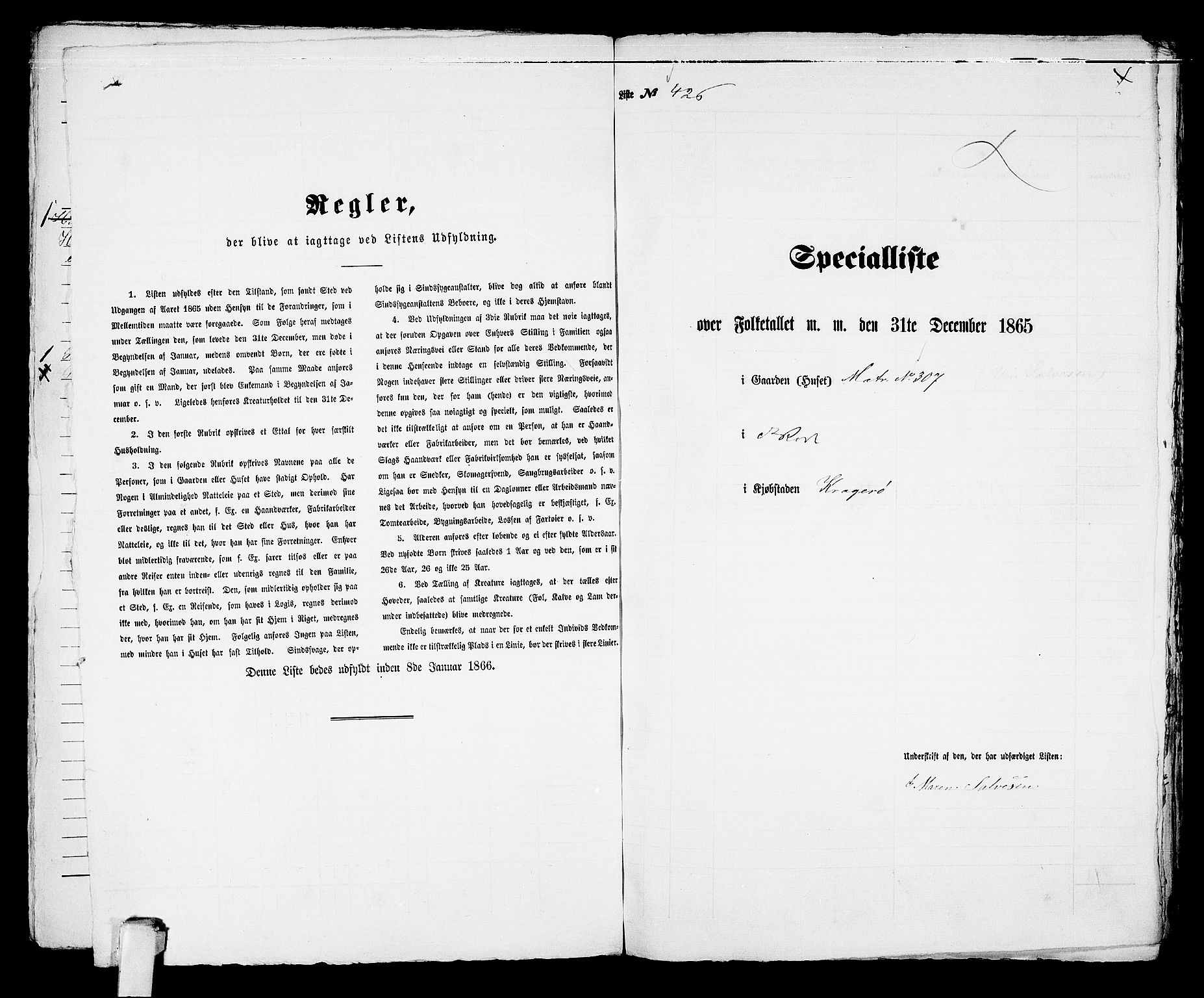 RA, Folketelling 1865 for 0801B Kragerø prestegjeld, Kragerø kjøpstad, 1865, s. 868