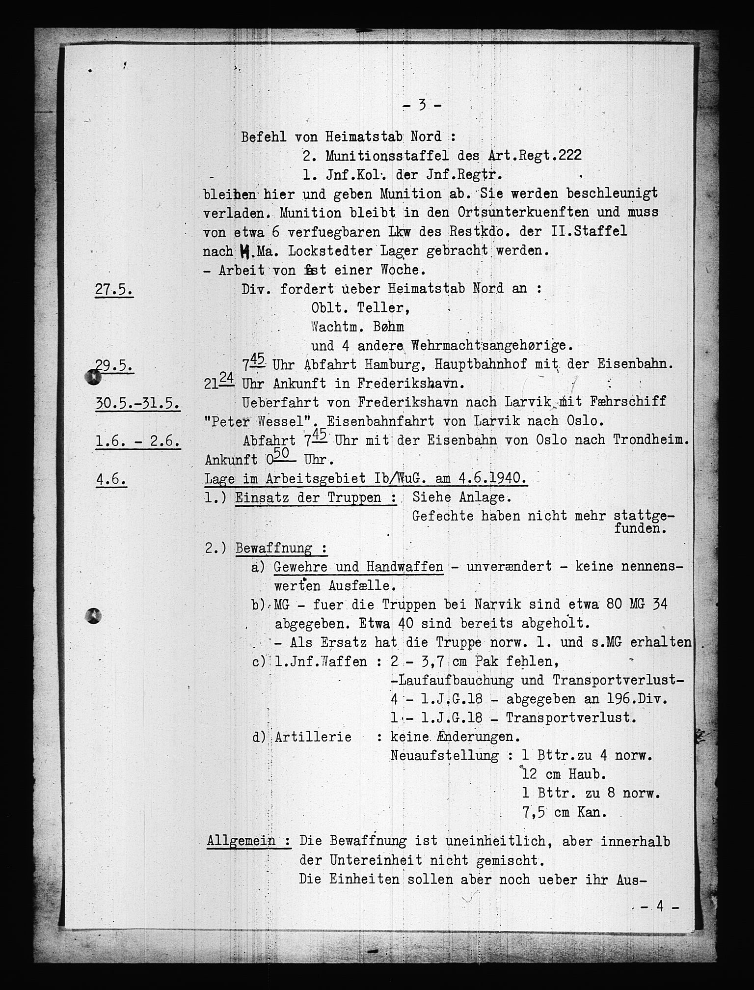 Documents Section, AV/RA-RAFA-2200/V/L0087: Amerikansk mikrofilm "Captured German Documents".
Box No. 726.  FKA jnr. 601/1954., 1940, s. 264