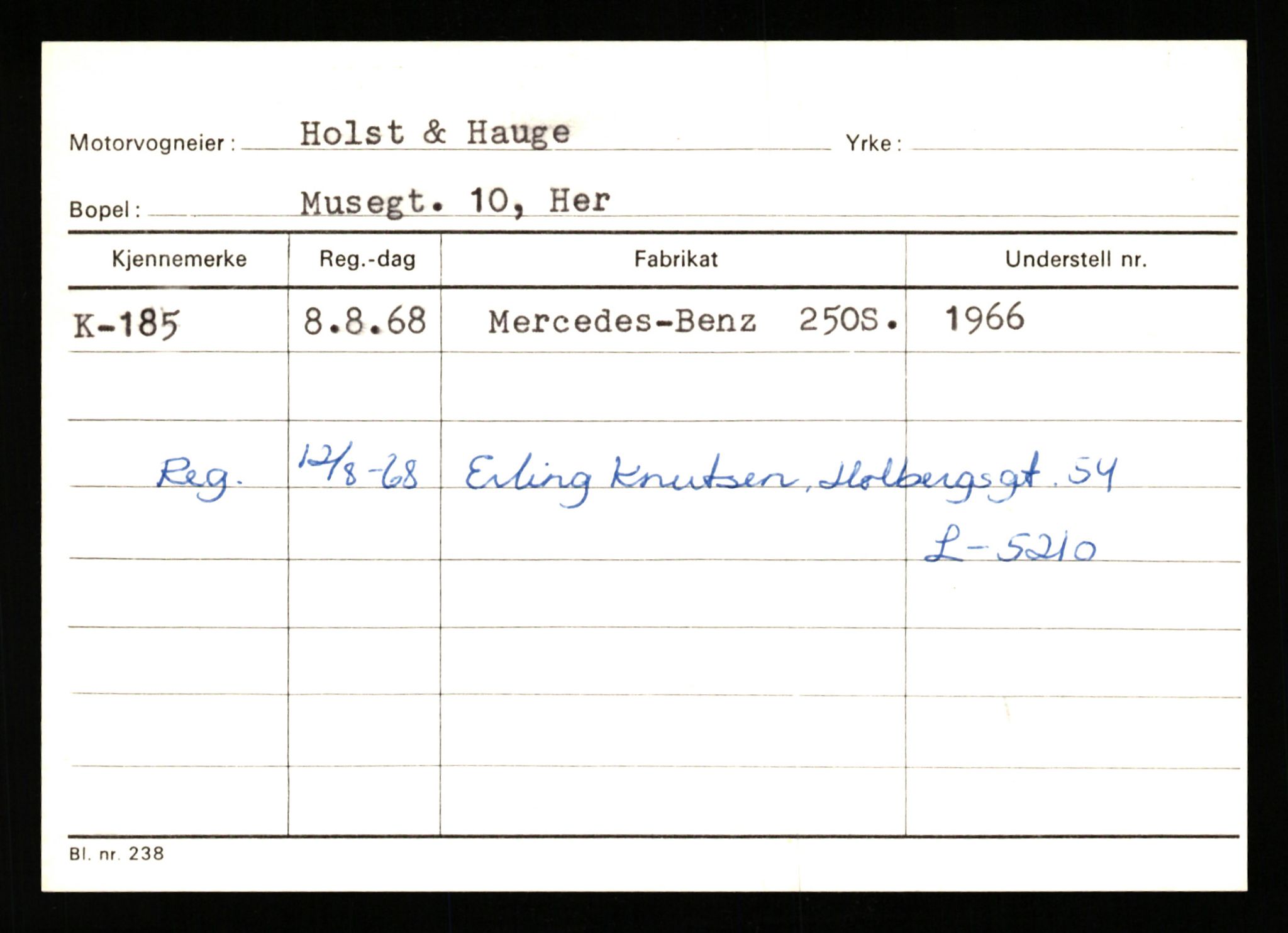 Stavanger trafikkstasjon, AV/SAST-A-101942/0/G/L0001: Registreringsnummer: 0 - 5782, 1930-1971, s. 105