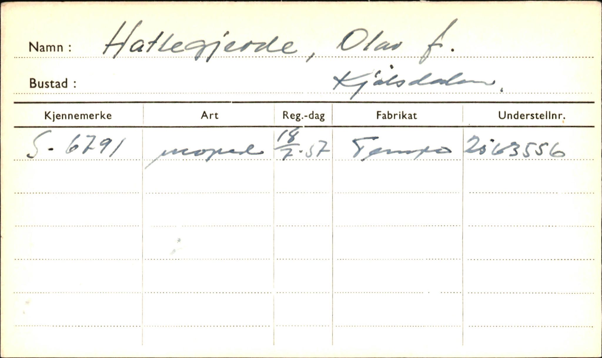 Statens vegvesen, Sogn og Fjordane vegkontor, AV/SAB-A-5301/4/F/L0001A: Eigarregister Fjordane til 1.6.1961, 1930-1961, s. 142