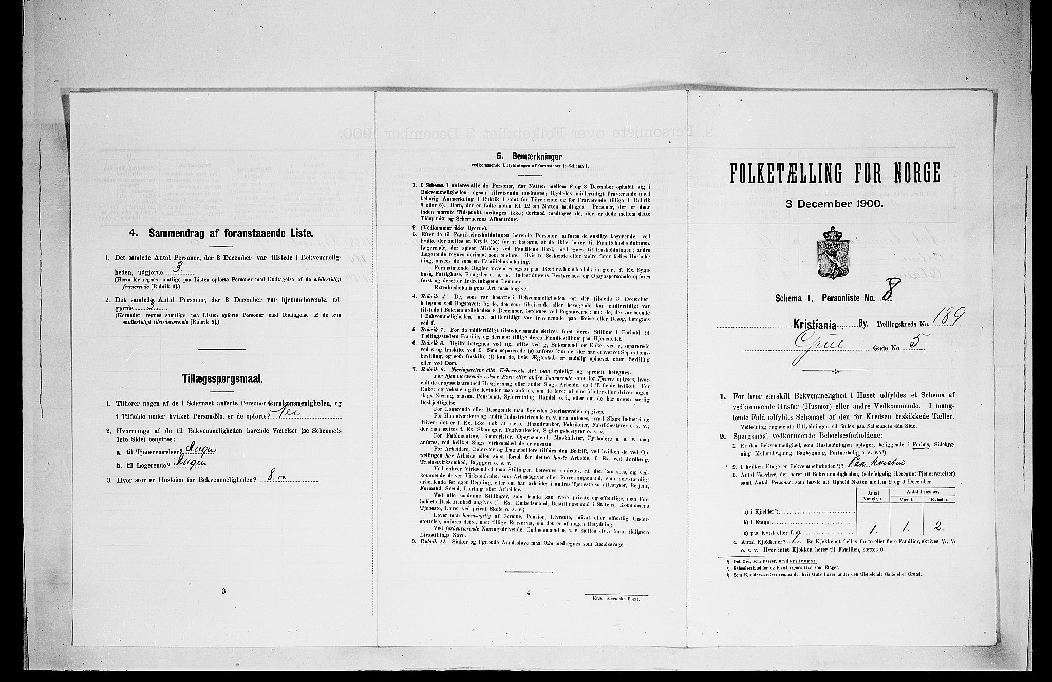 SAO, Folketelling 1900 for 0301 Kristiania kjøpstad, 1900, s. 28351