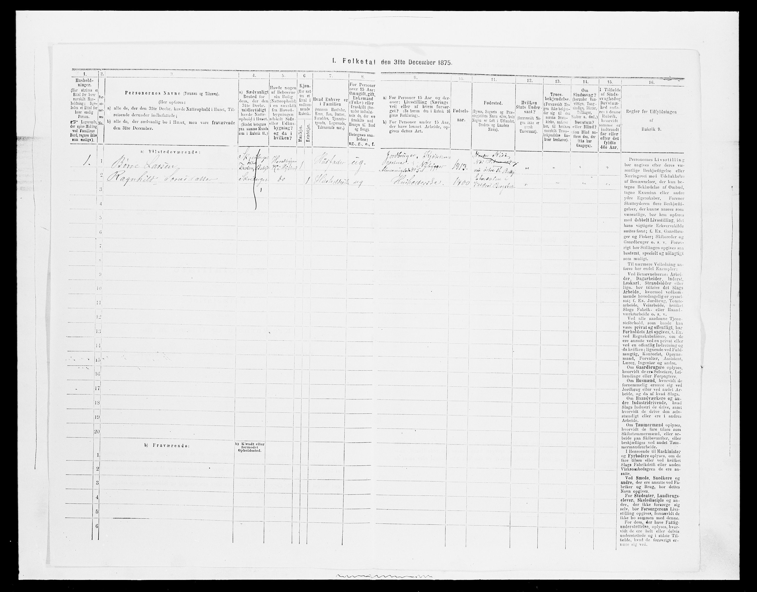 SAH, Folketelling 1875 for 0528P Østre Toten prestegjeld, 1875, s. 187