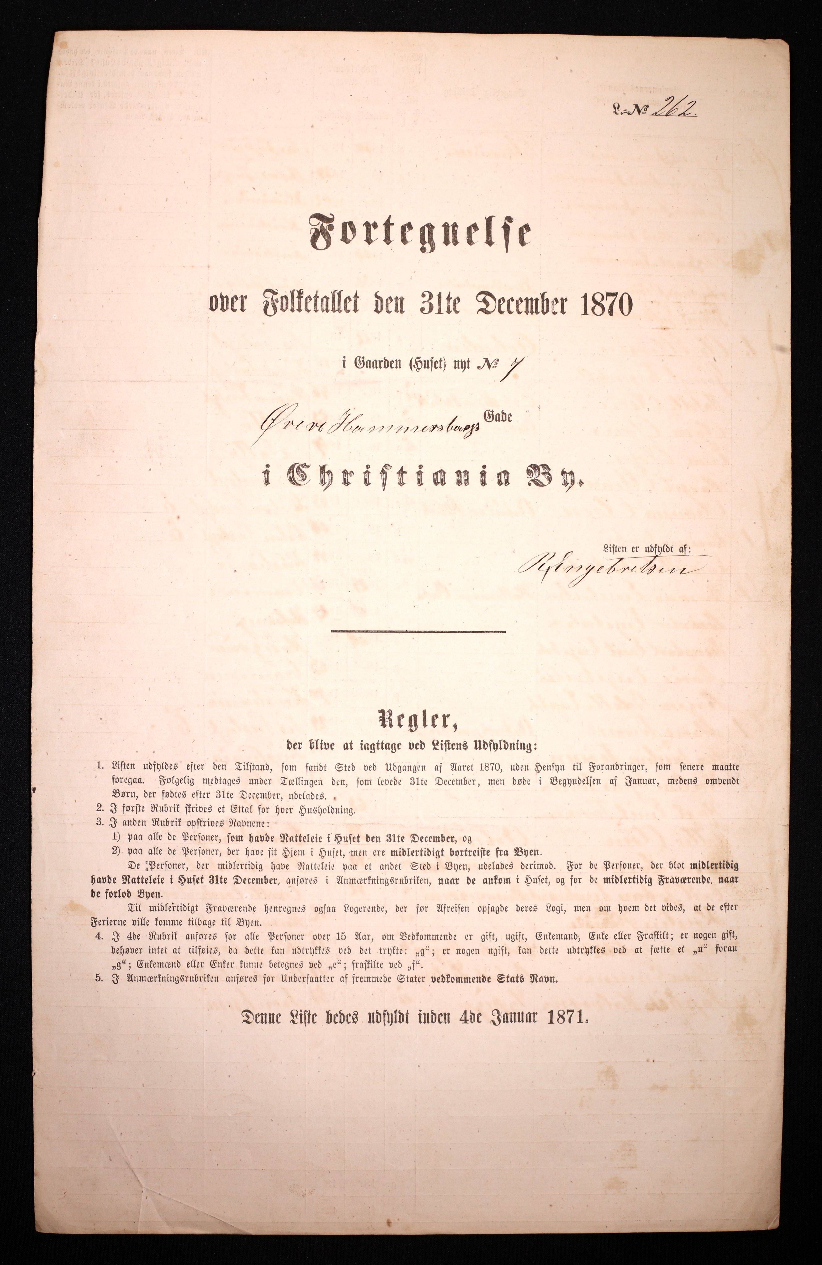 RA, Folketelling 1870 for 0301 Kristiania kjøpstad, 1870, s. 4682