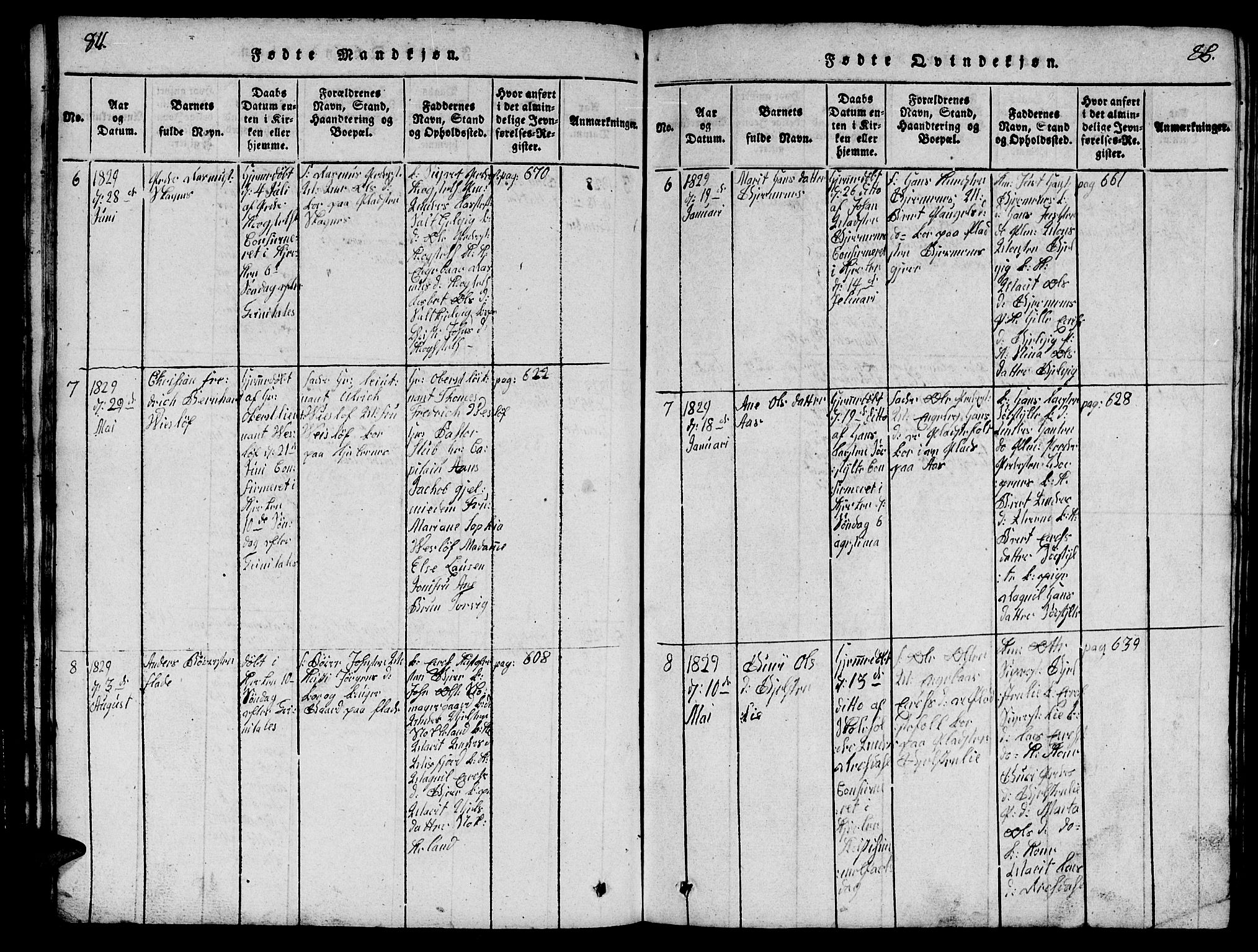 Ministerialprotokoller, klokkerbøker og fødselsregistre - Møre og Romsdal, AV/SAT-A-1454/539/L0535: Klokkerbok nr. 539C01, 1818-1842, s. 84-85