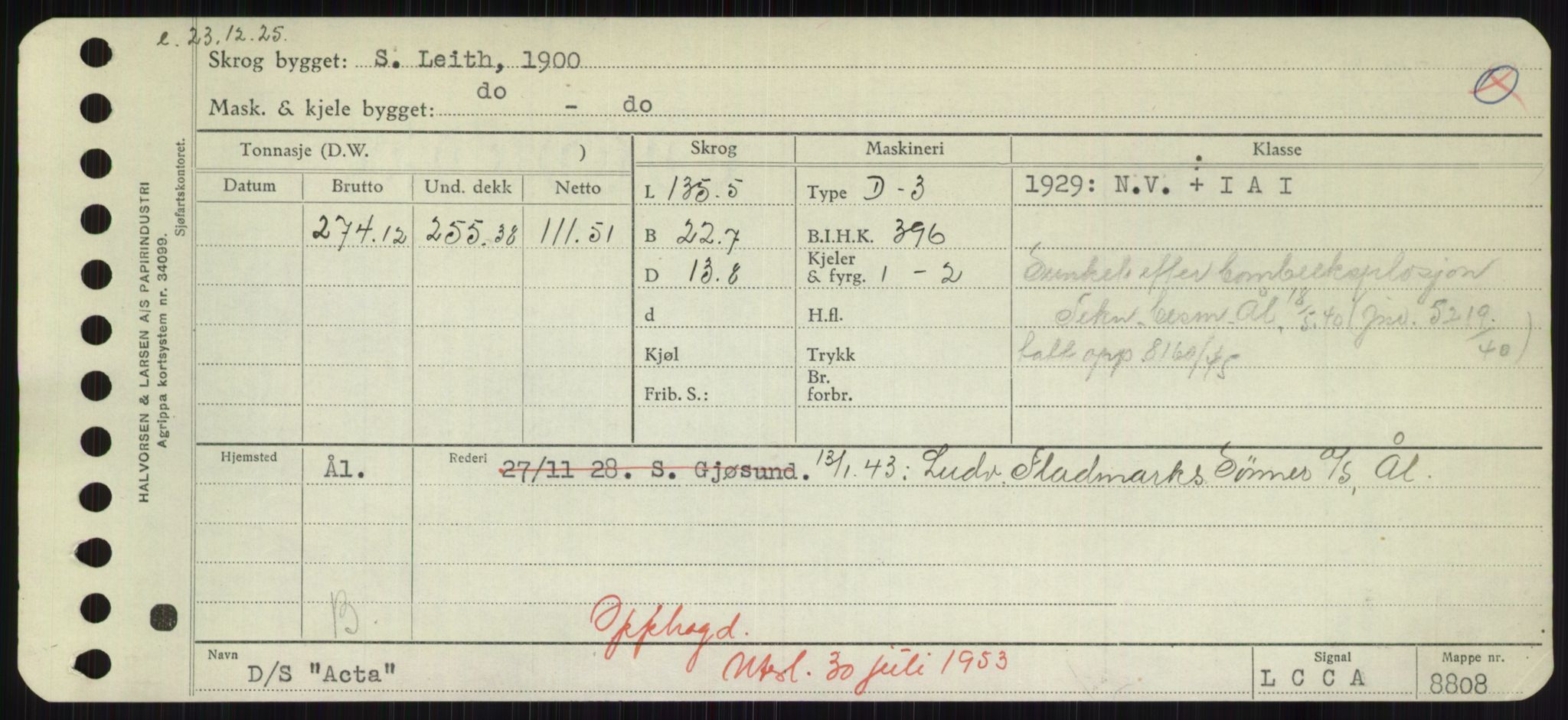 Sjøfartsdirektoratet med forløpere, Skipsmålingen, RA/S-1627/H/Hd/L0001: Fartøy, A-Anv, s. 41