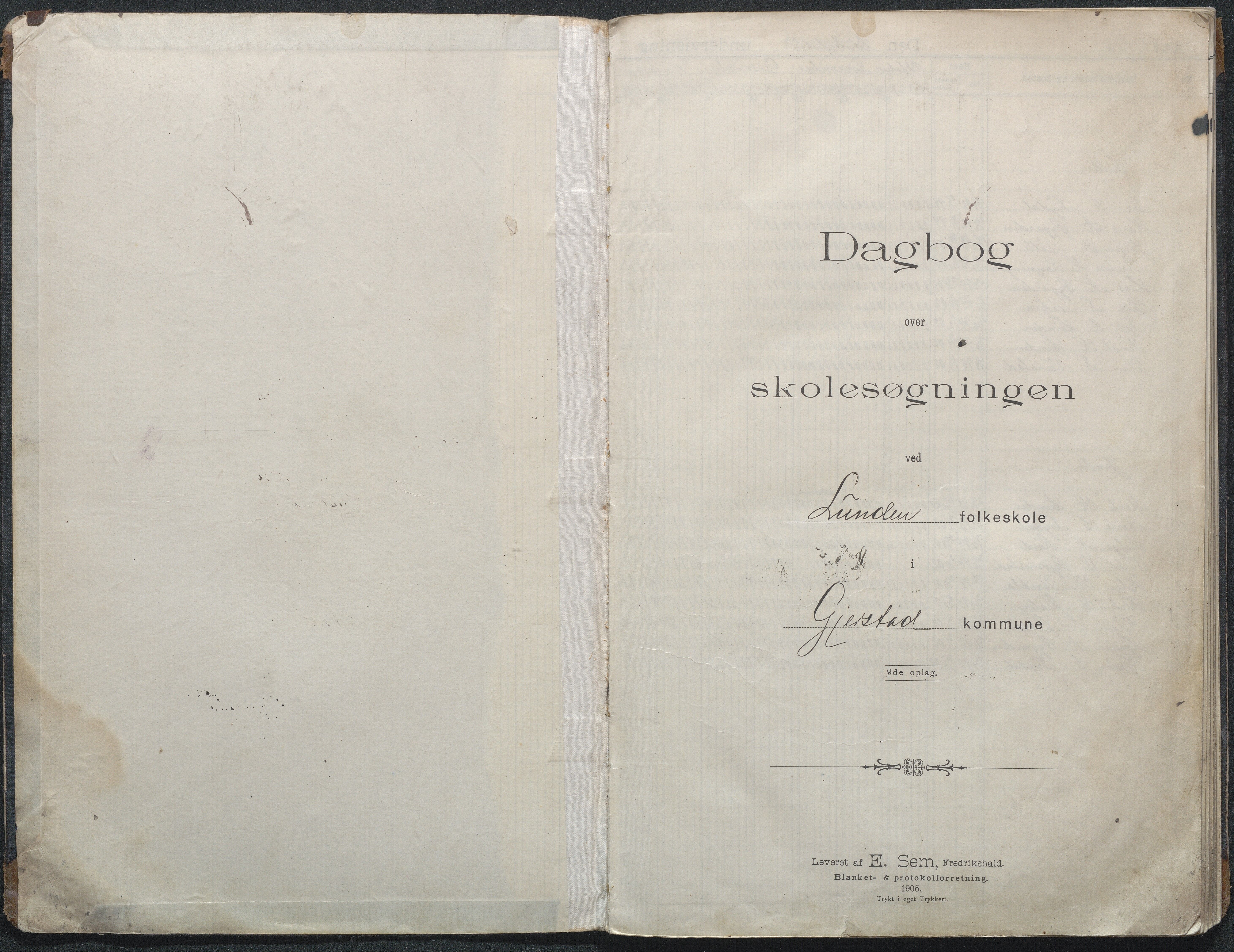 Gjerstad Kommune, Lunden Skole, AAKS/KA0911-550b/F01/L0003: Dagbok, 1906-1931