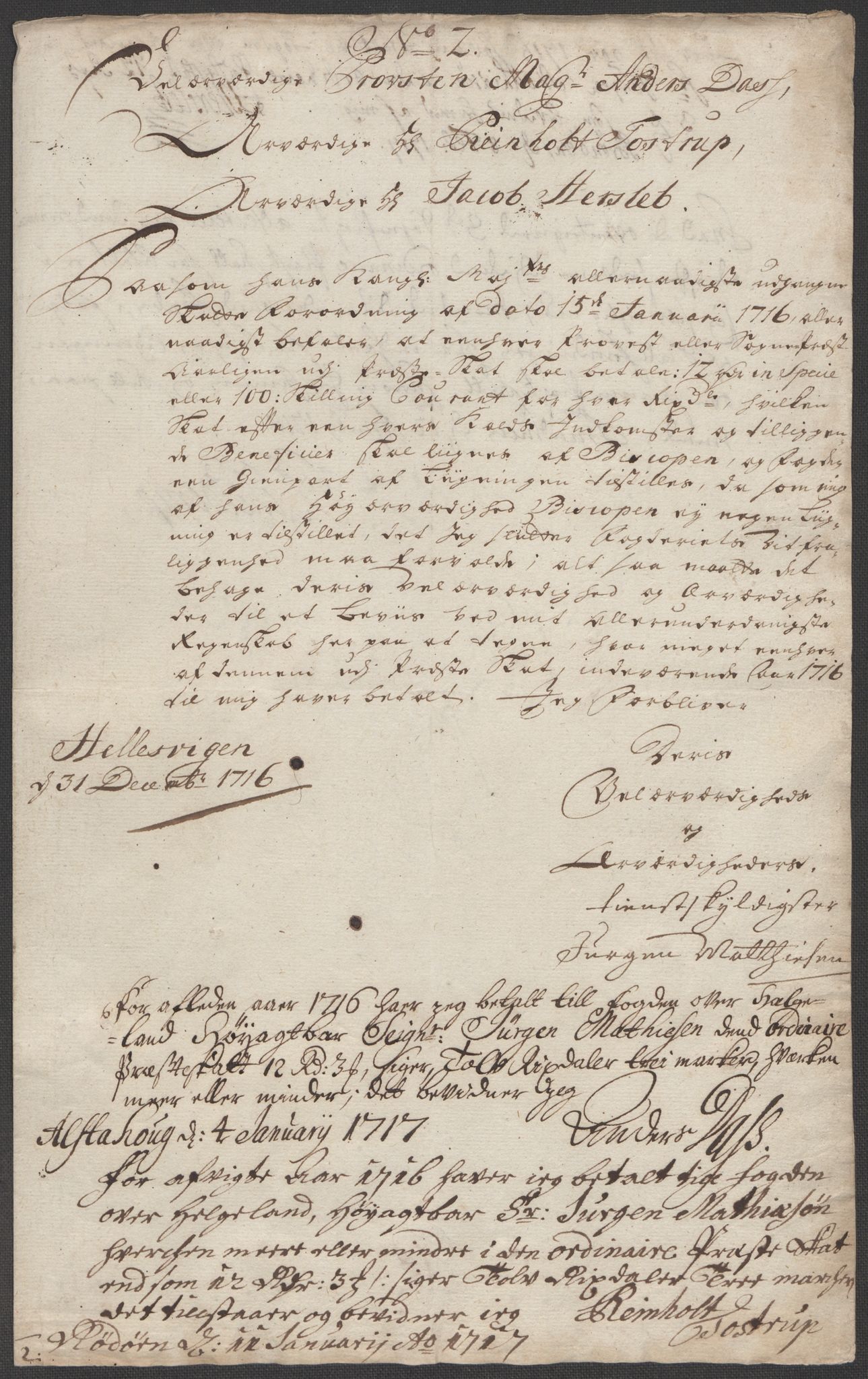 Rentekammeret inntil 1814, Reviderte regnskaper, Fogderegnskap, AV/RA-EA-4092/R65/L4514: Fogderegnskap Helgeland, 1716, s. 114