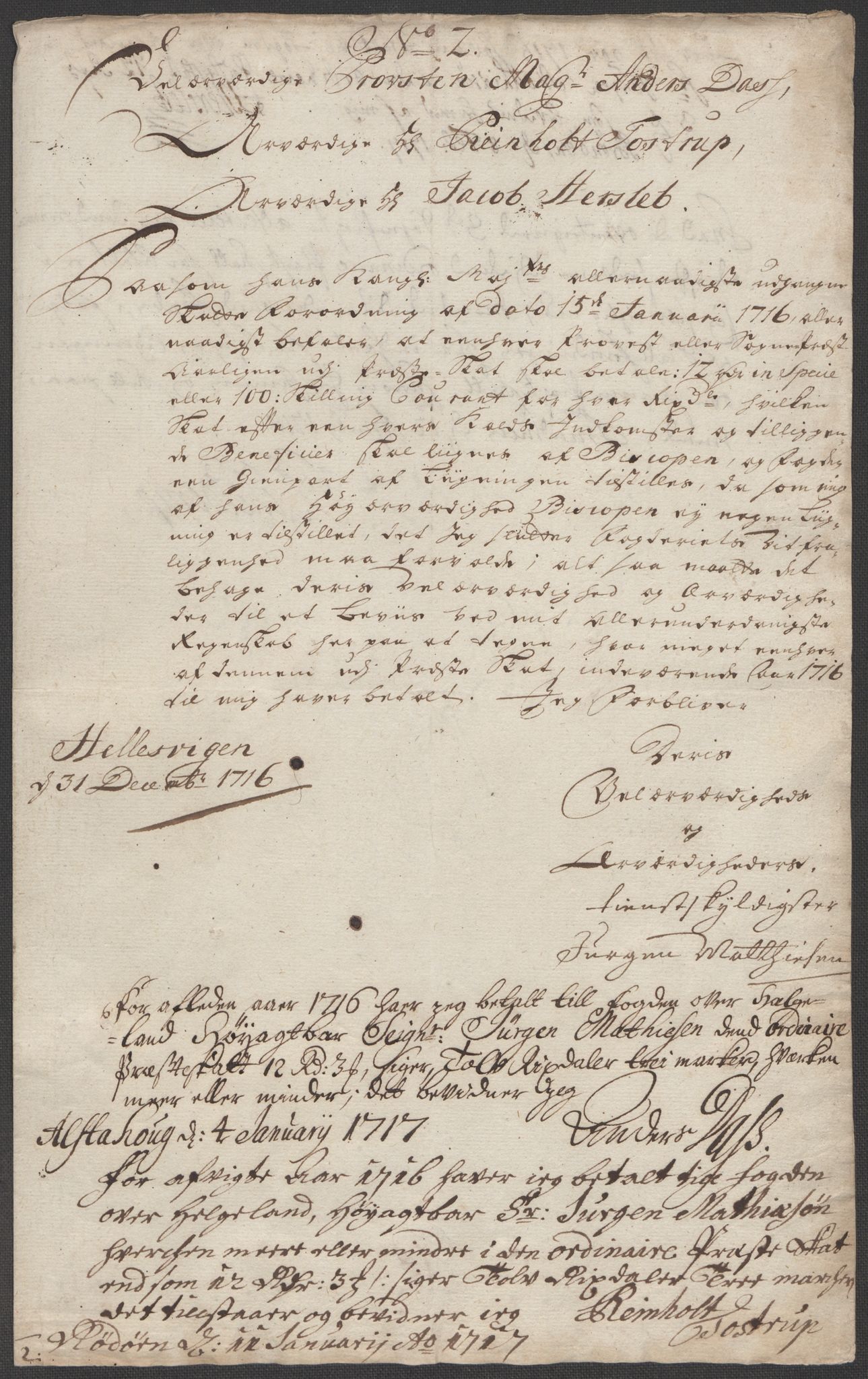 Rentekammeret inntil 1814, Reviderte regnskaper, Fogderegnskap, RA/EA-4092/R65/L4514: Fogderegnskap Helgeland, 1716, s. 114