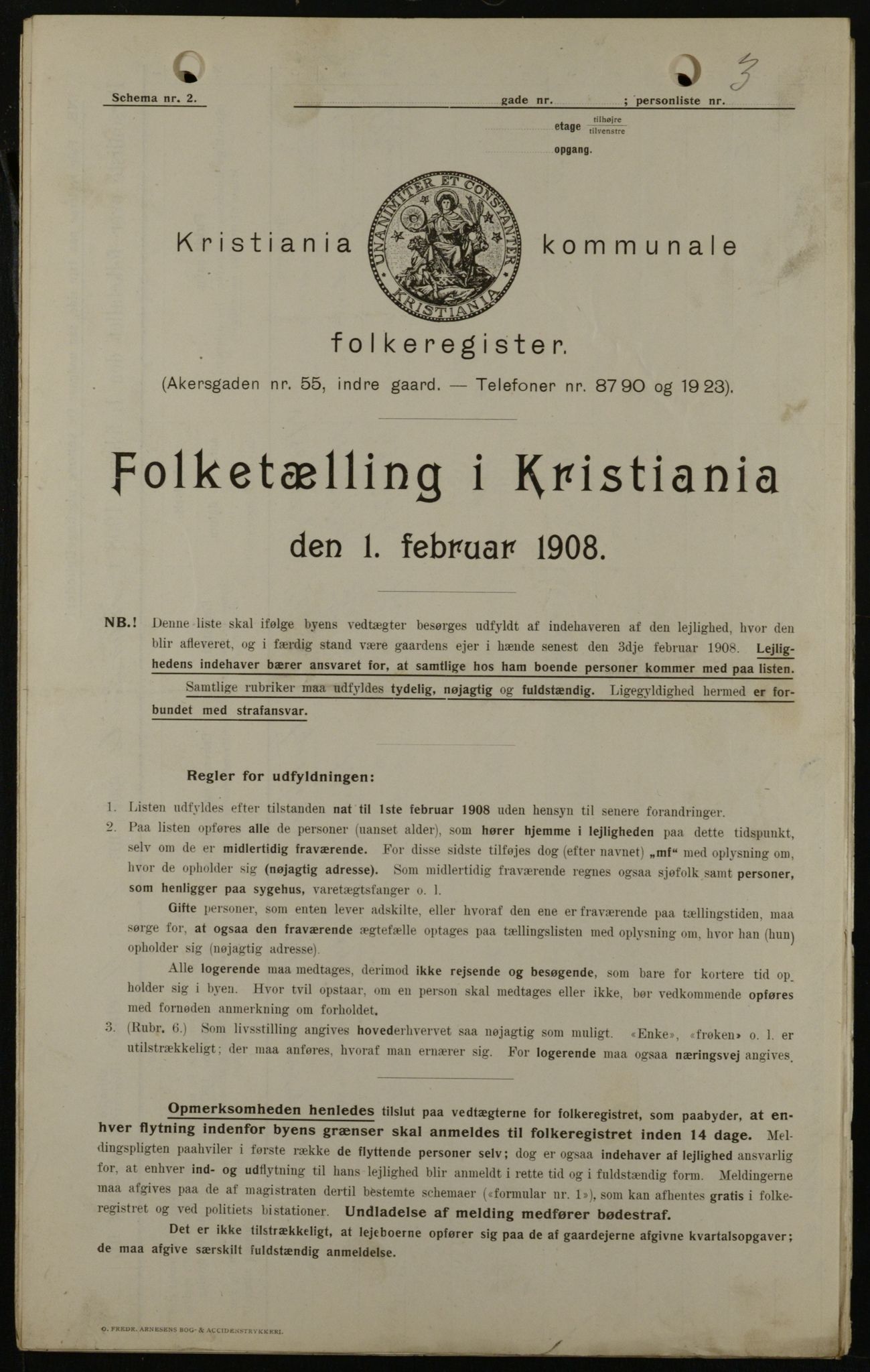 OBA, Kommunal folketelling 1.2.1908 for Kristiania kjøpstad, 1908, s. 37963