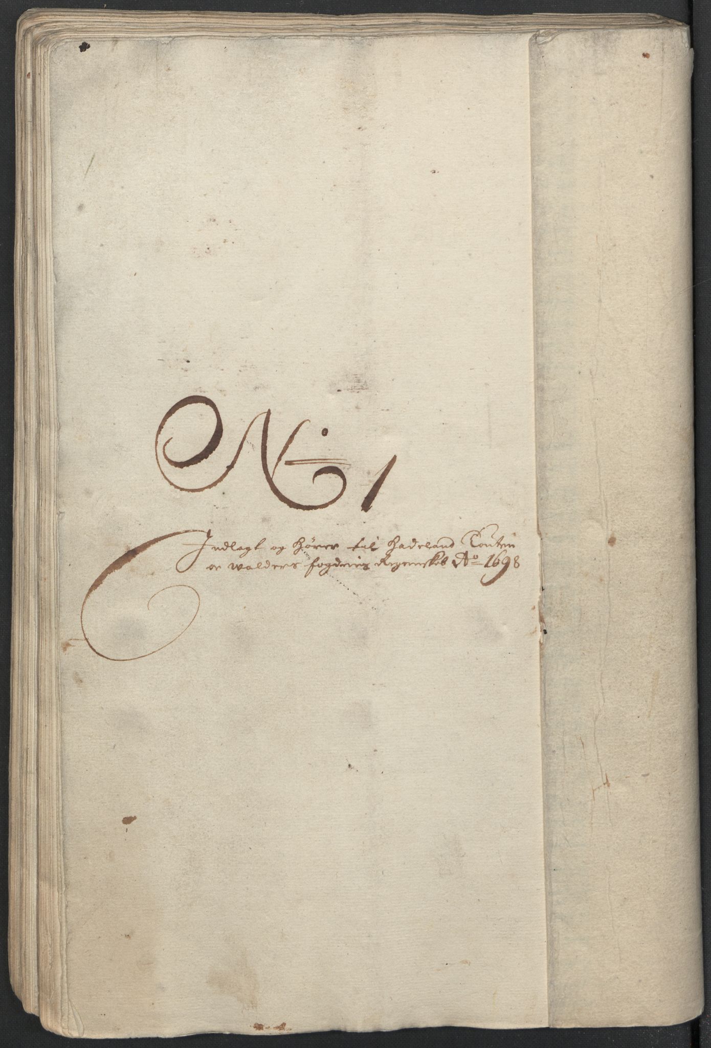 Rentekammeret inntil 1814, Reviderte regnskaper, Fogderegnskap, AV/RA-EA-4092/R18/L1296: Fogderegnskap Hadeland, Toten og Valdres, 1698, s. 114