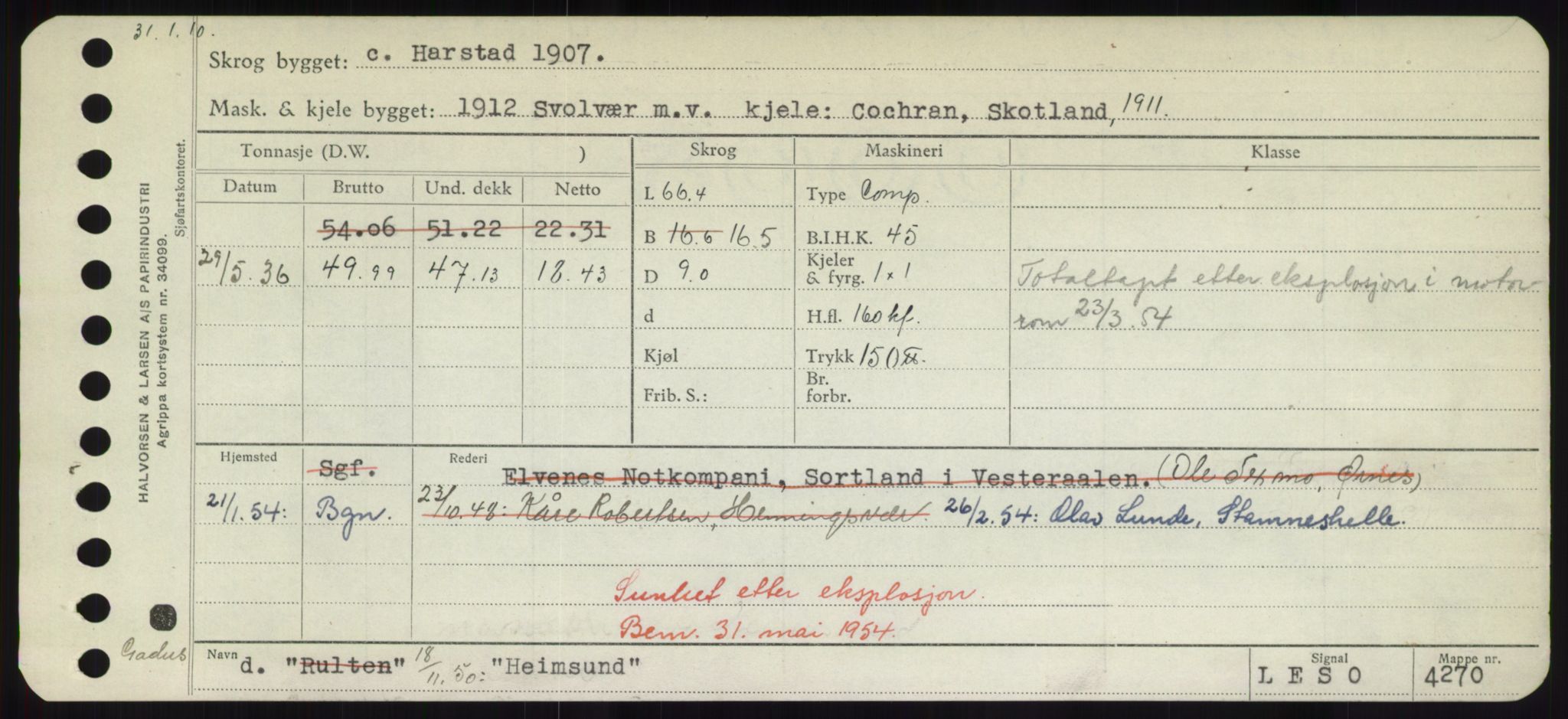 Sjøfartsdirektoratet med forløpere, Skipsmålingen, AV/RA-S-1627/H/Hd/L0015: Fartøy, Havm-Hey, s. 207