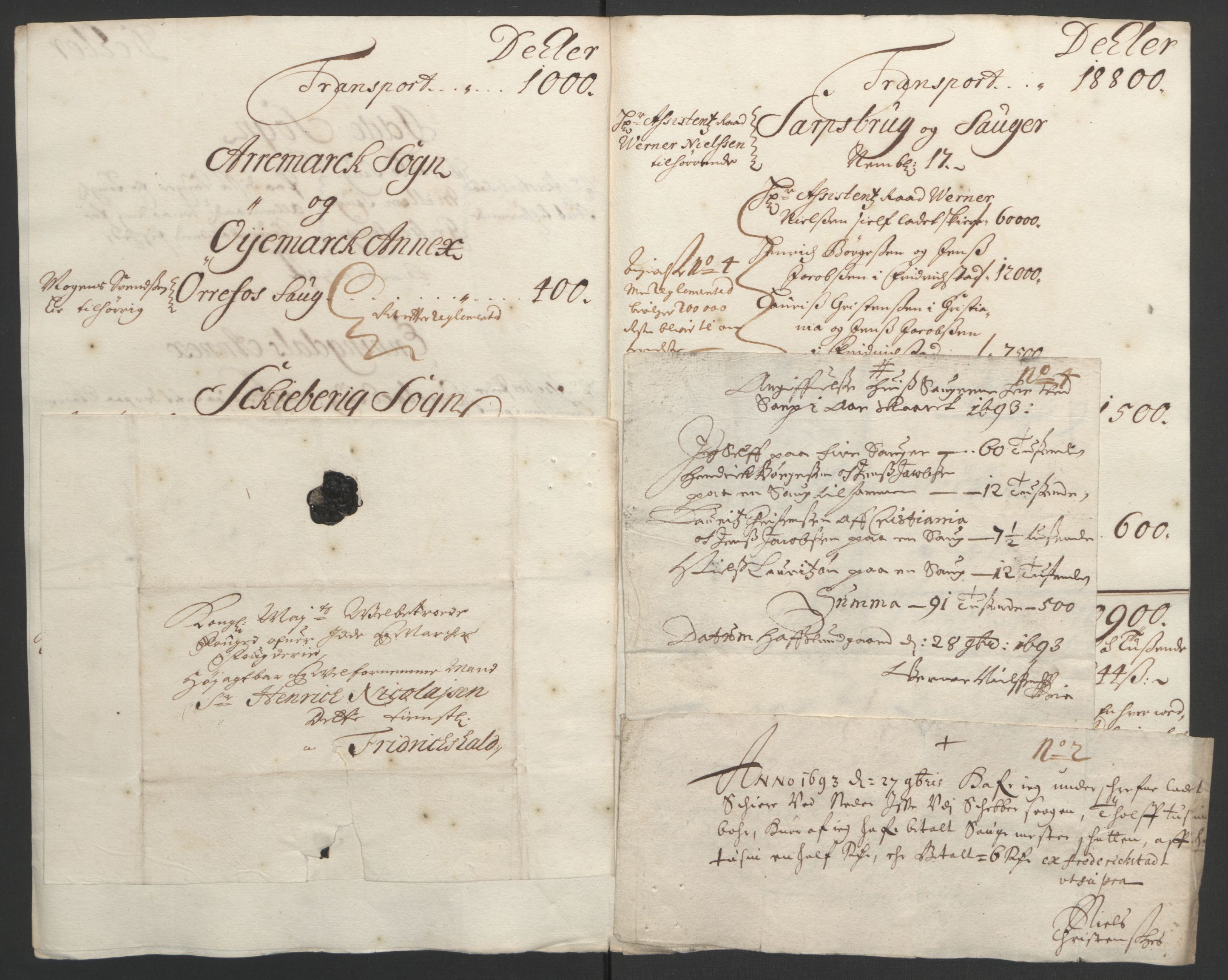 Rentekammeret inntil 1814, Reviderte regnskaper, Fogderegnskap, RA/EA-4092/R01/L0011: Fogderegnskap Idd og Marker, 1692-1693, s. 291