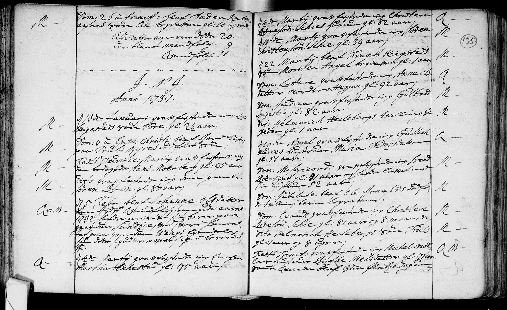Røyken kirkebøker, SAKO/A-241/F/Fa/L0002: Ministerialbok nr. 2, 1731-1782, s. 135