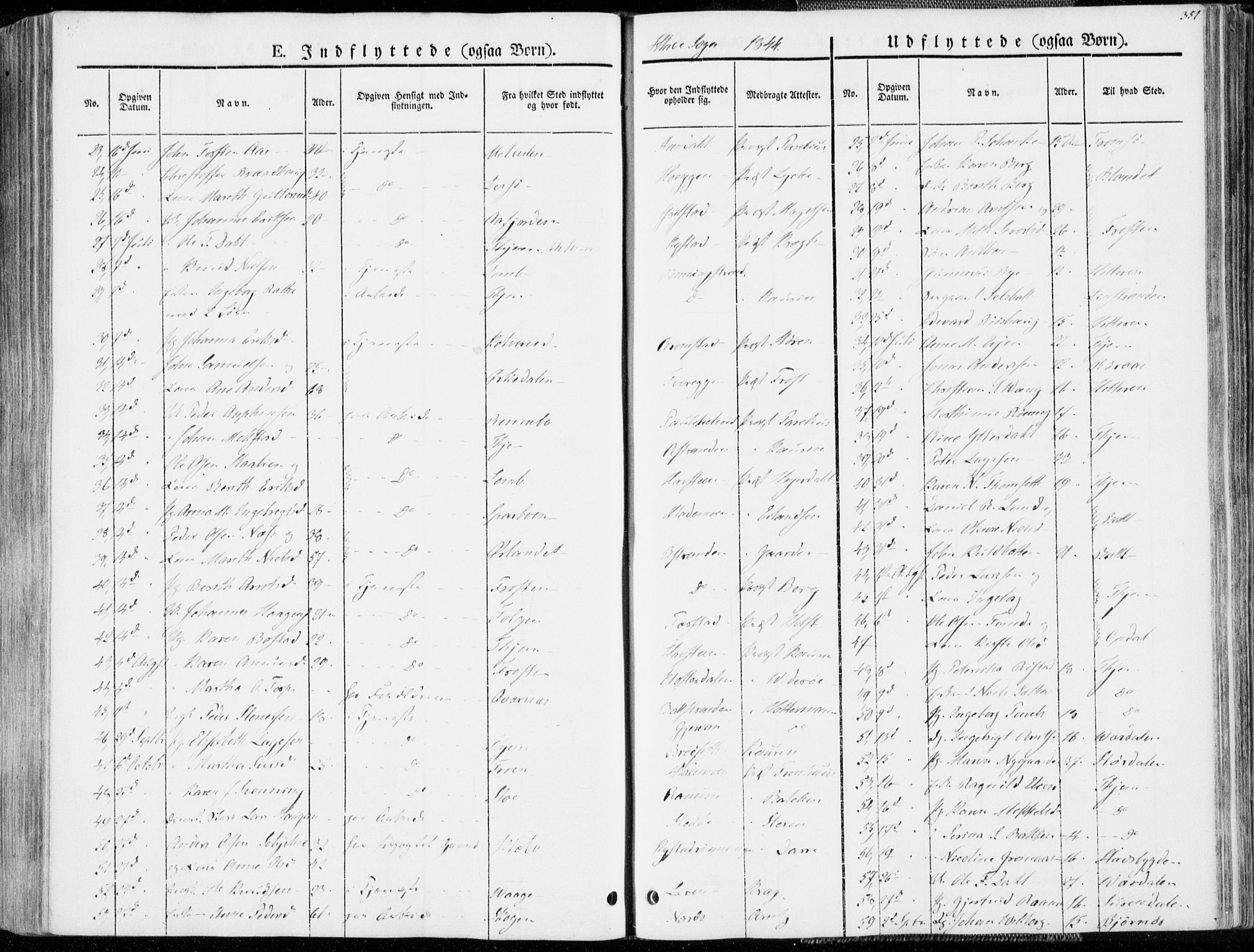 Ministerialprotokoller, klokkerbøker og fødselsregistre - Sør-Trøndelag, AV/SAT-A-1456/606/L0290: Ministerialbok nr. 606A05, 1841-1847, s. 351