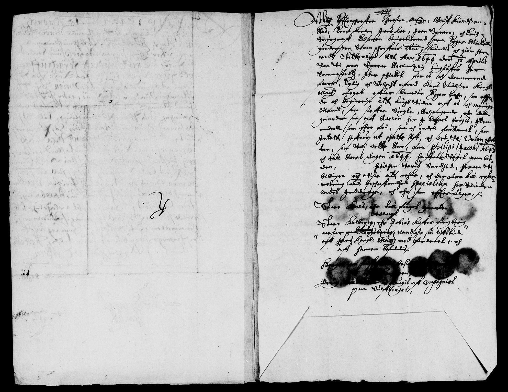 Rentekammeret inntil 1814, Reviderte regnskaper, Lensregnskaper, AV/RA-EA-5023/R/Rb/Rbm/L0008: Eiker len, 1643-1648