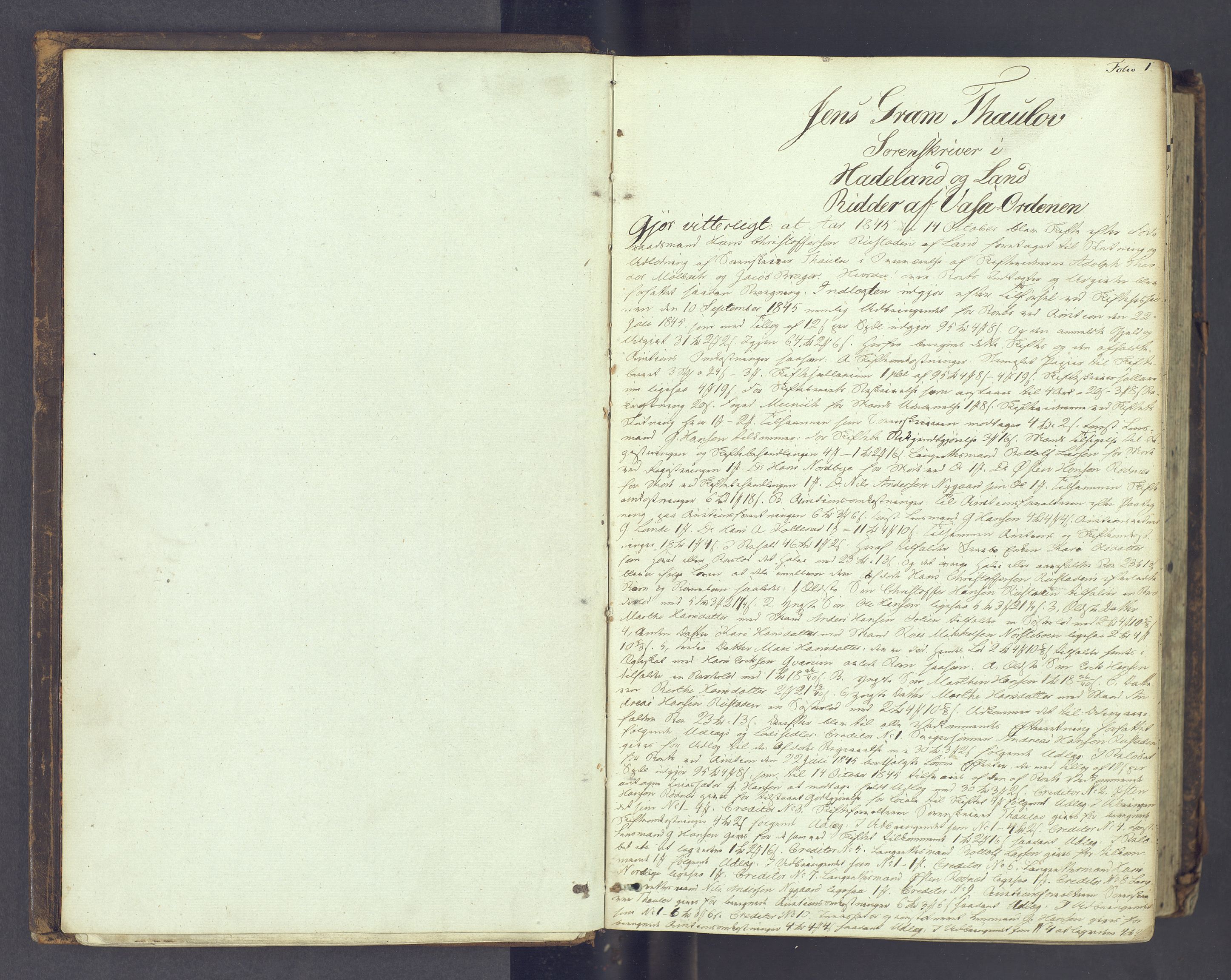 Hadeland og Land tingrett, AV/SAH-TING-010/J/Jd/L0001: Skifteutlodningsprotokoll, 1845-1866, s. 0b-1a