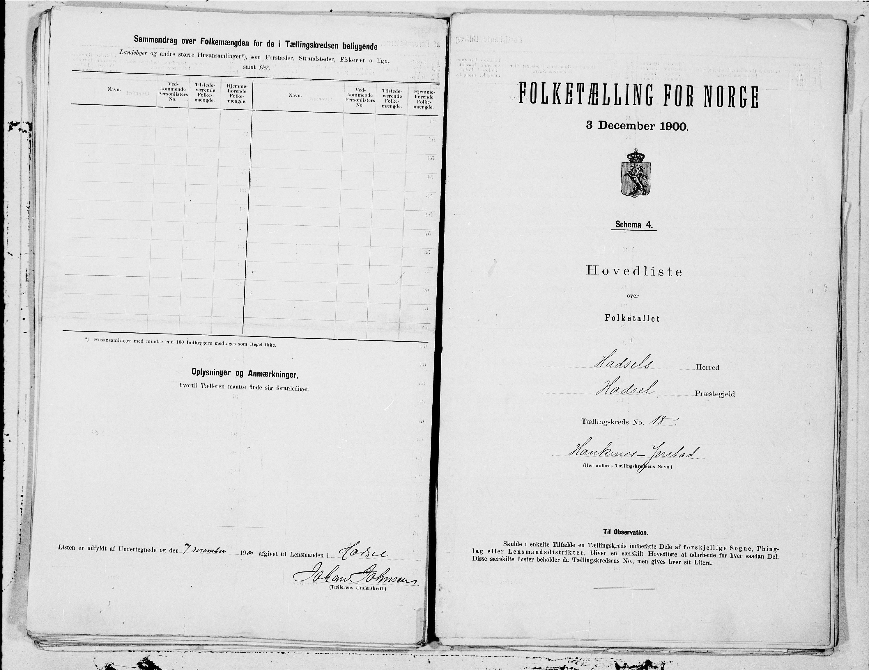 SAT, Folketelling 1900 for 1866 Hadsel herred, 1900, s. 34