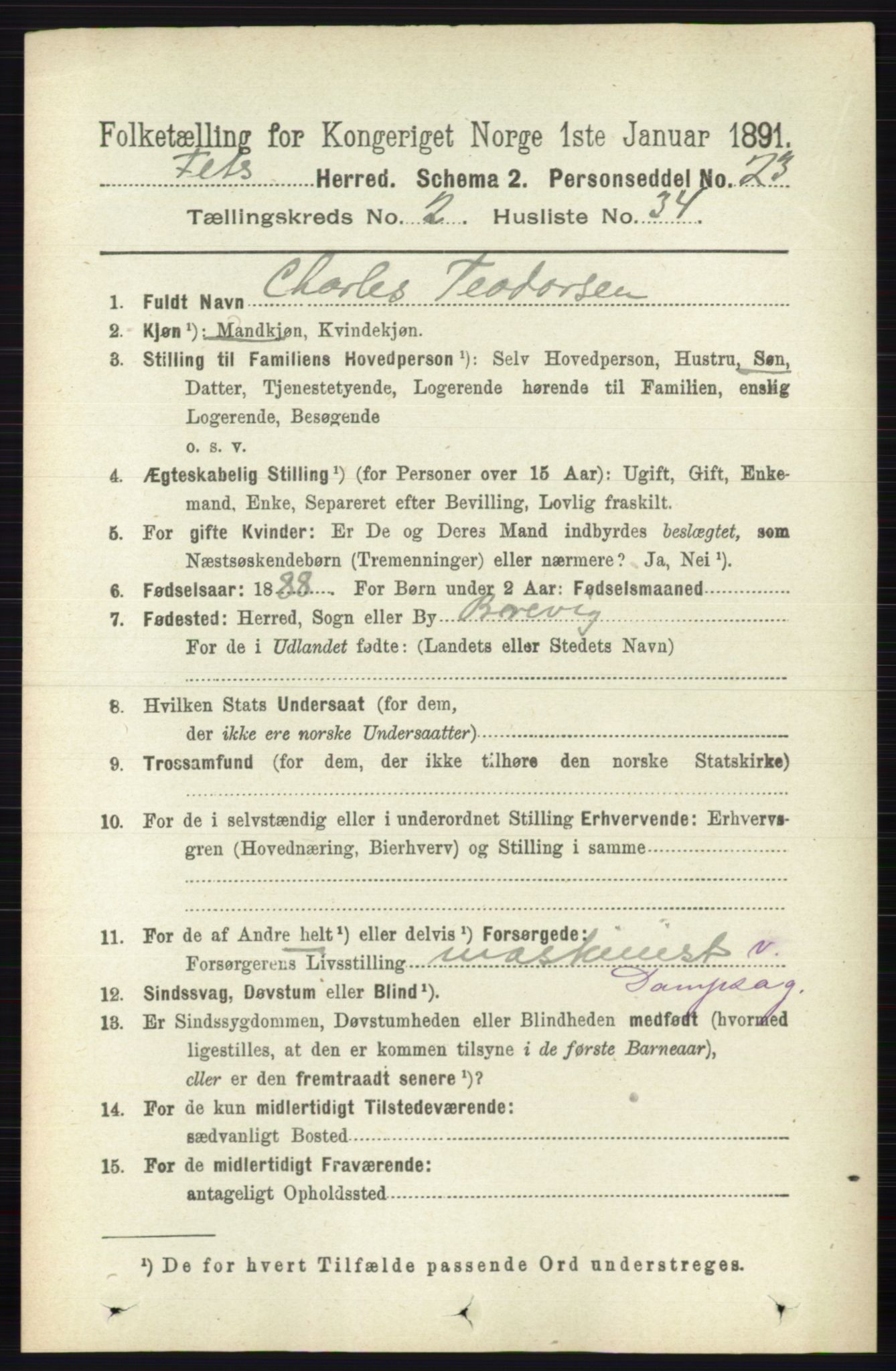 RA, Folketelling 1891 for 0227 Fet herred, 1891, s. 693