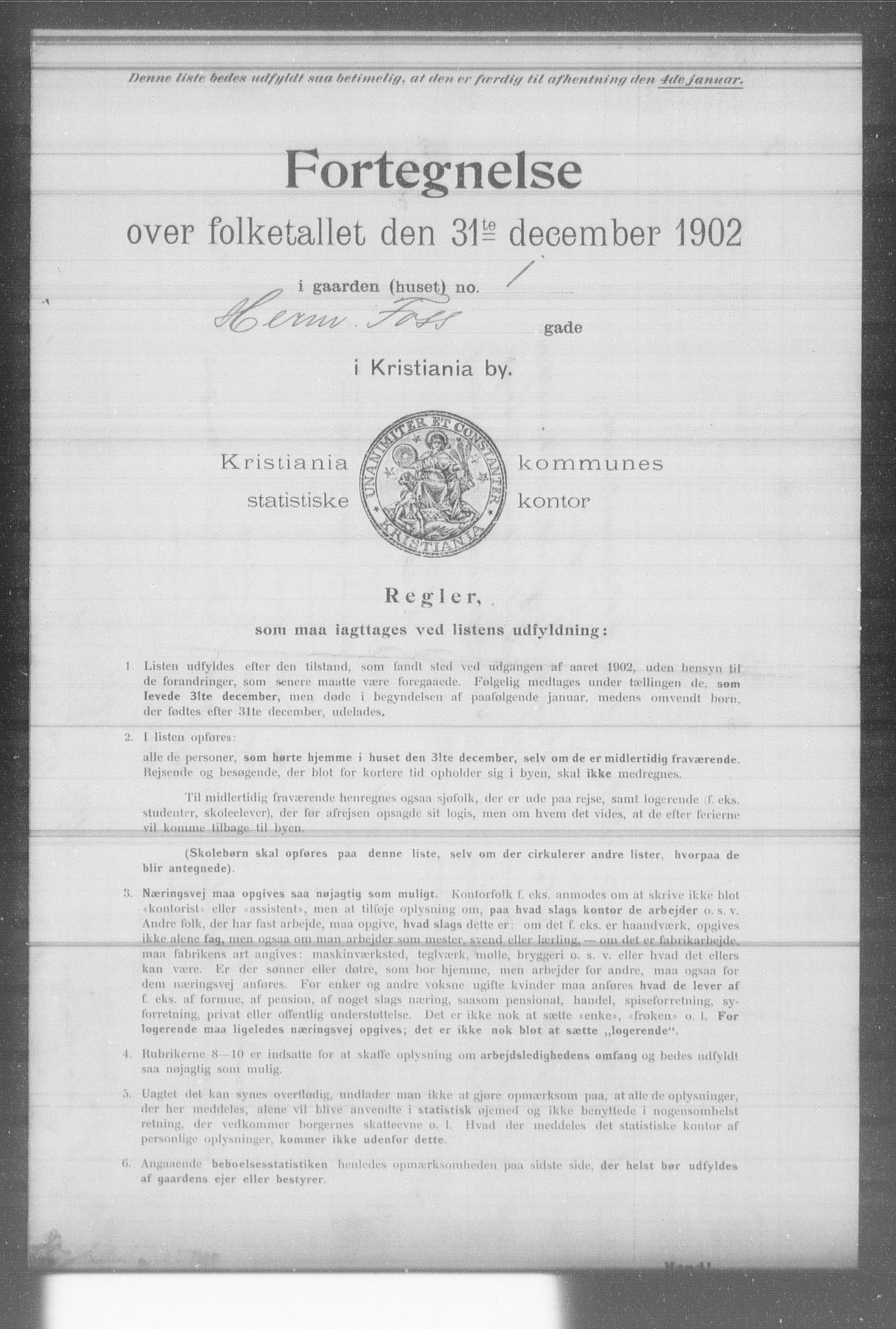 OBA, Kommunal folketelling 31.12.1902 for Kristiania kjøpstad, 1902, s. 7430
