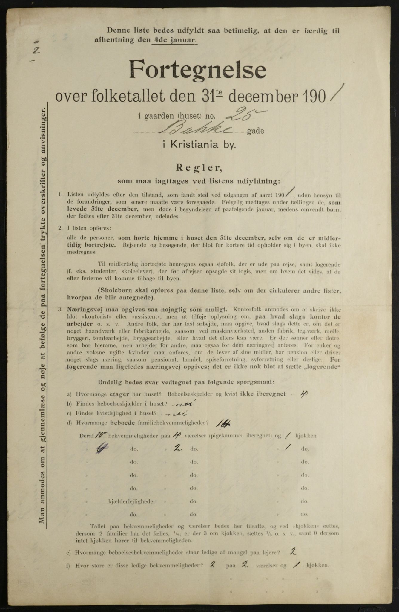 OBA, Kommunal folketelling 31.12.1901 for Kristiania kjøpstad, 1901, s. 592