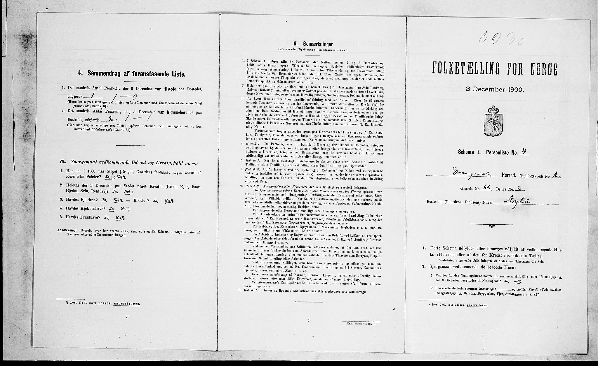 SAKO, Folketelling 1900 for 0817 Drangedal herred, 1900, s. 1236