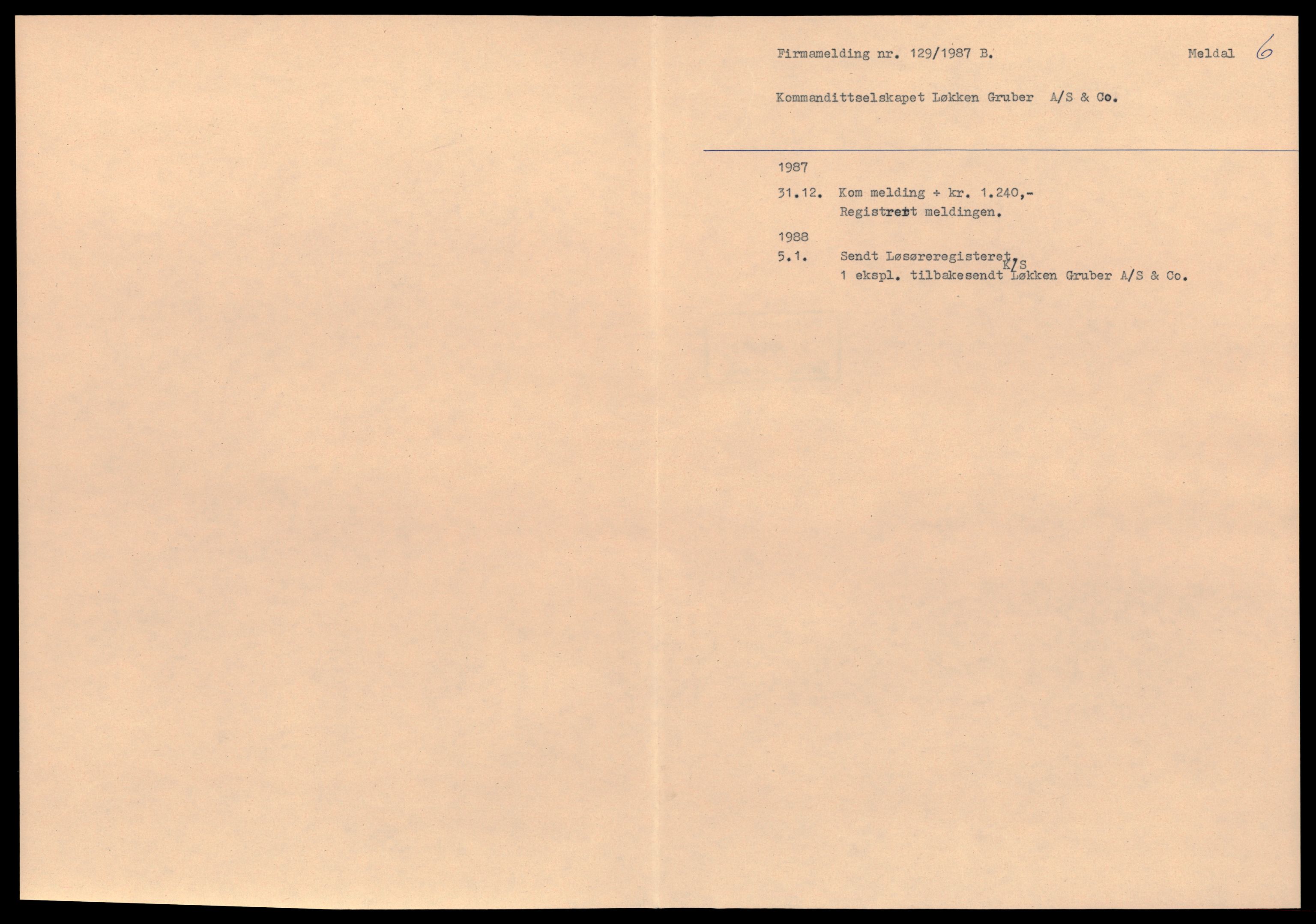 Orkdal sorenskriveri, SAT/A-4169/2/J/Jd/Jdc/L0008: Aksjeselskap, L - M, 1915-1989, s. 1