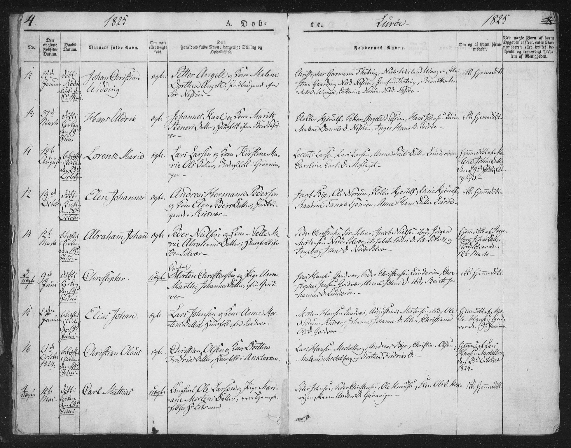 Ministerialprotokoller, klokkerbøker og fødselsregistre - Nordland, AV/SAT-A-1459/839/L0565: Ministerialbok nr. 839A02, 1825-1862, s. 4