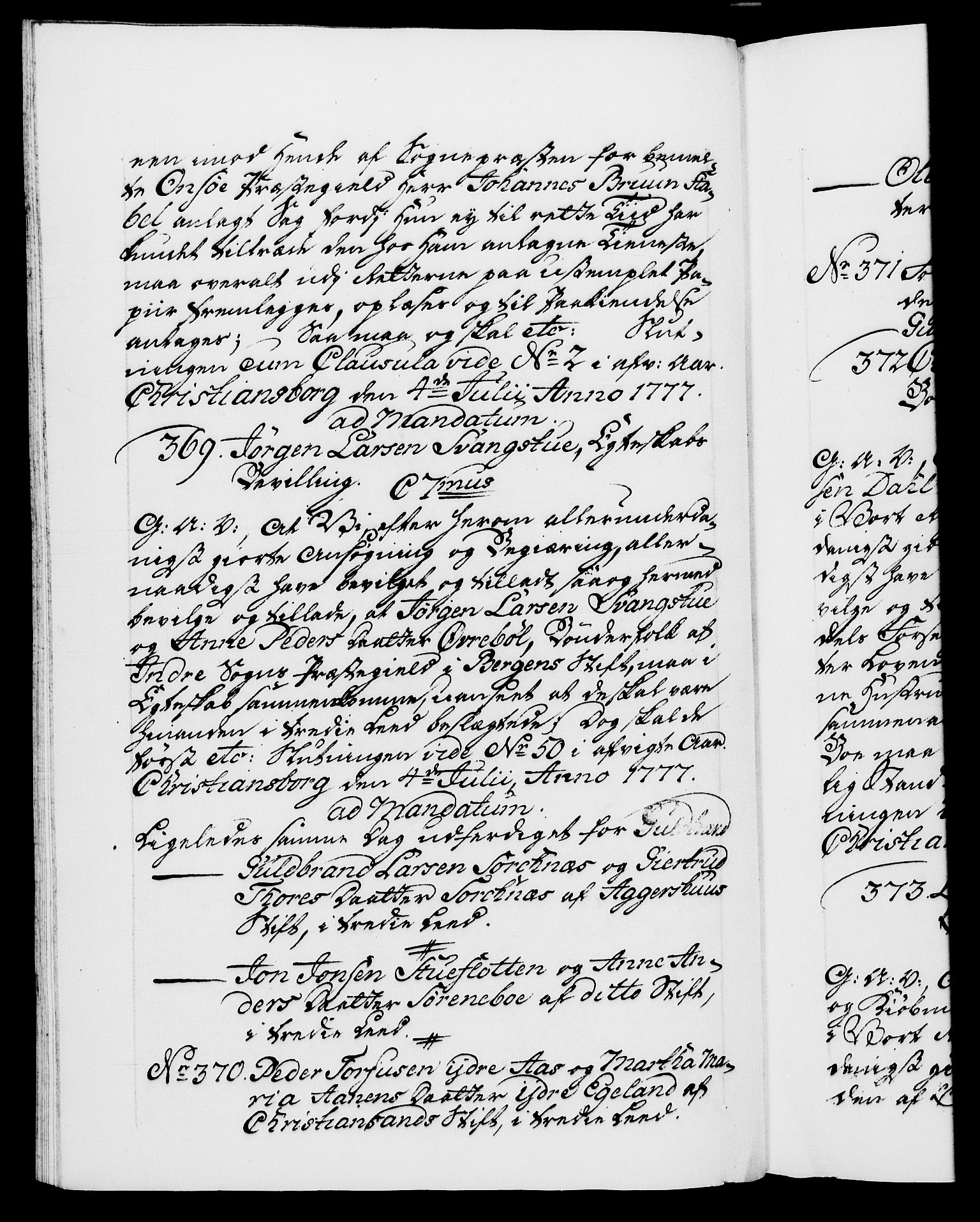 Danske Kanselli 1572-1799, RA/EA-3023/F/Fc/Fca/Fcaa/L0047: Norske registre, 1776-1778, s. 550b