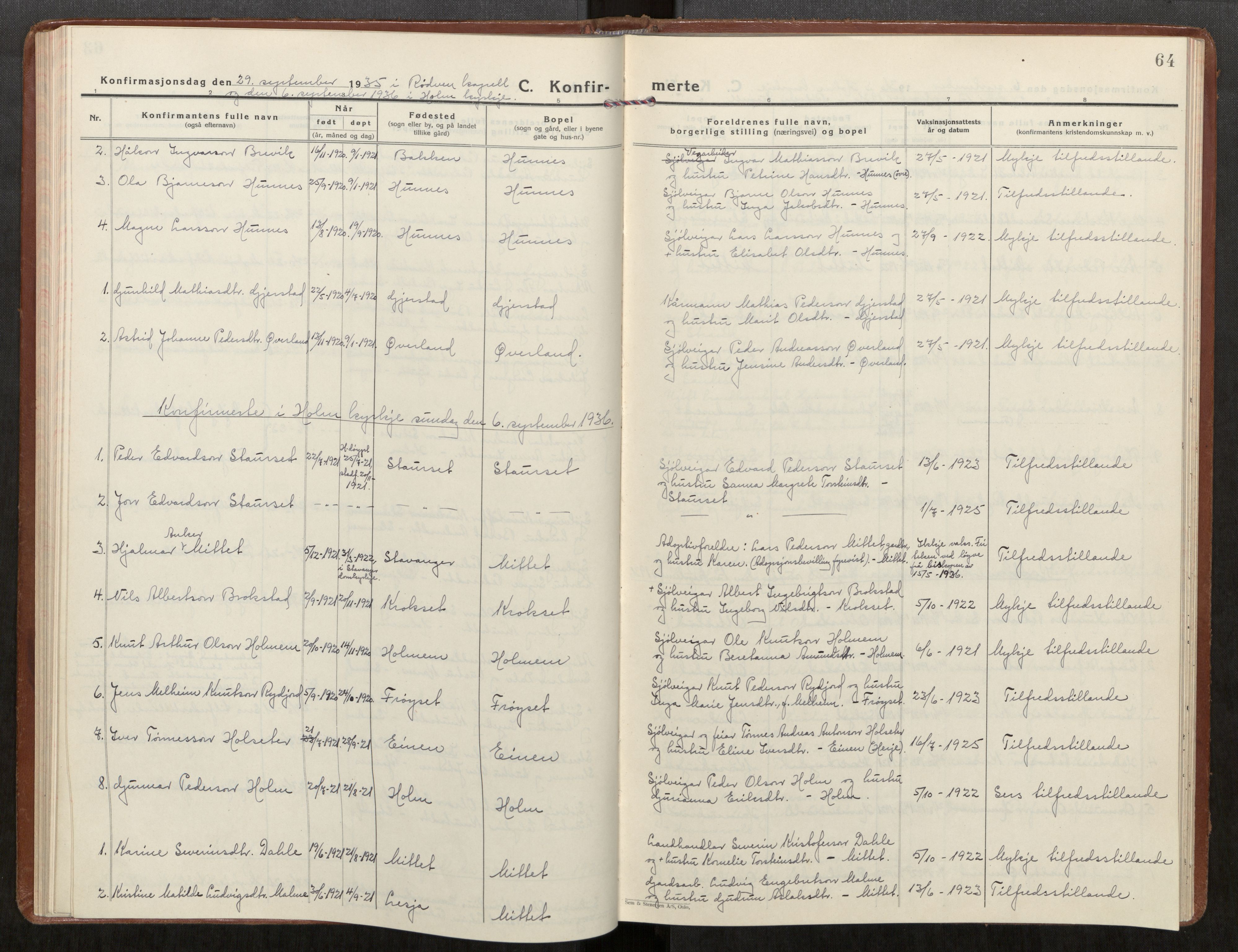 Ministerialprotokoller, klokkerbøker og fødselsregistre - Møre og Romsdal, AV/SAT-A-1454/549/L0619: Ministerialbok nr. 549A02, 1928-1951, s. 64