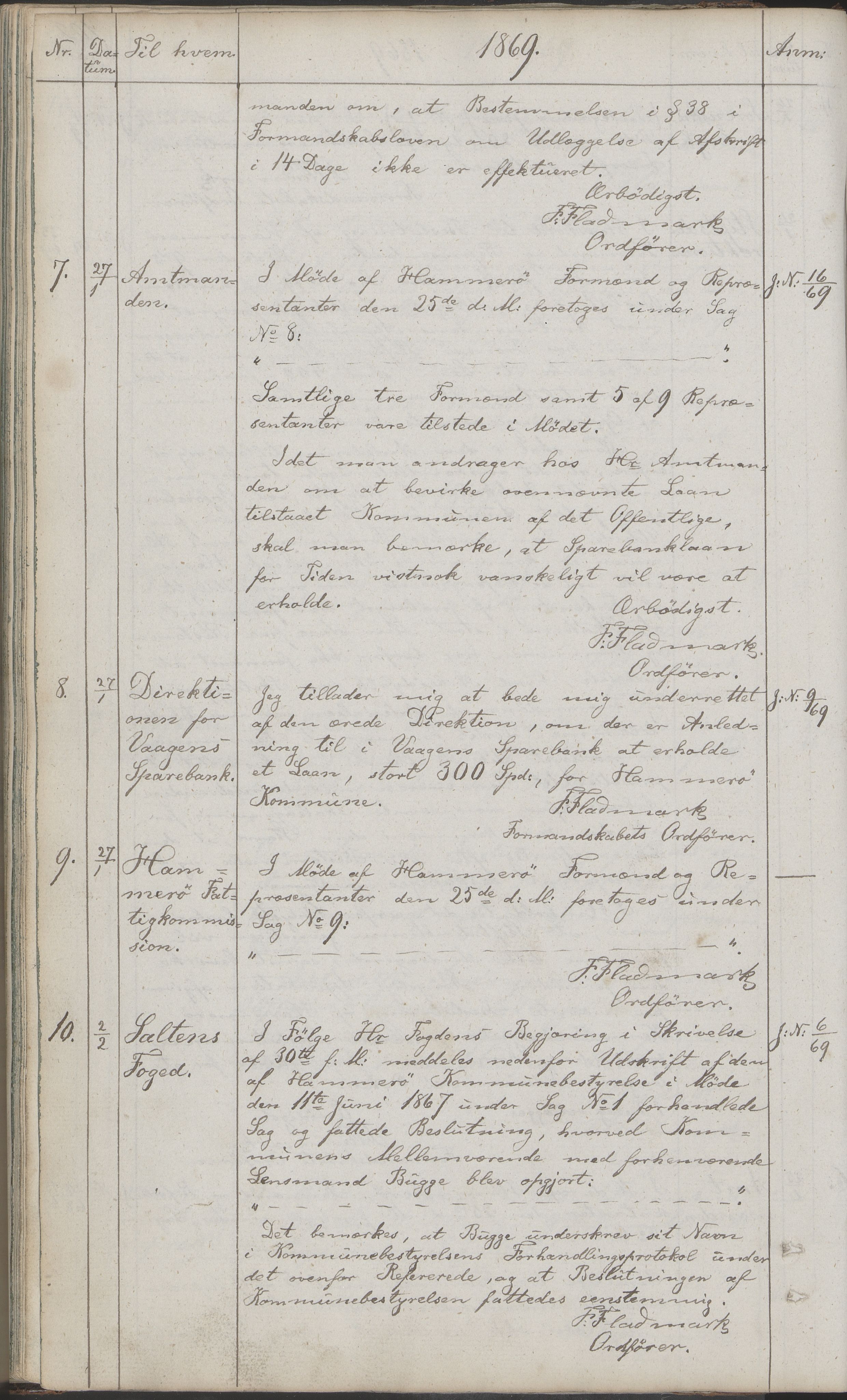 Hamarøy kommune. Formannskapet, AIN/K-18490.150/210/L0001: Protokoll, 1838-1900