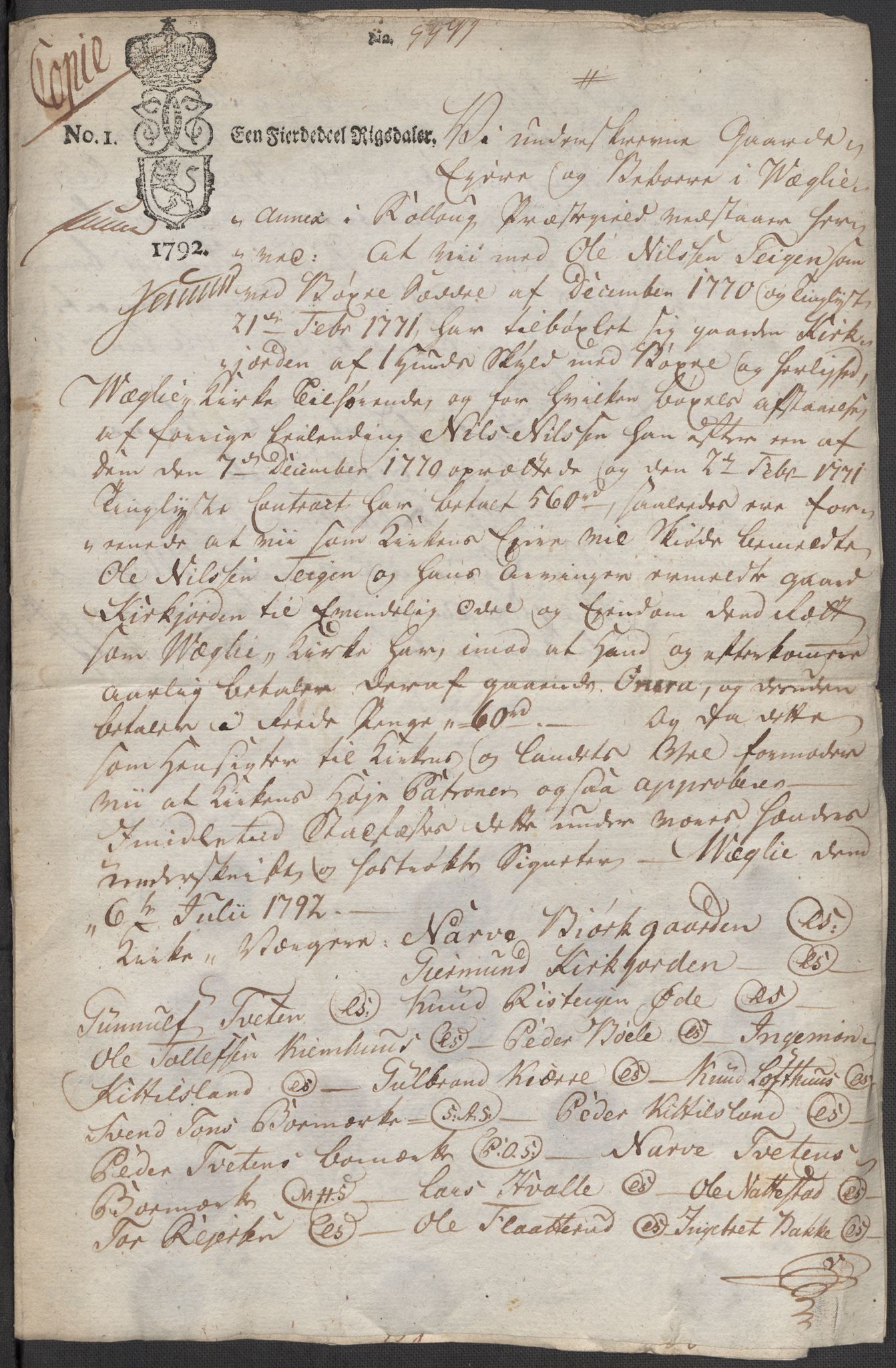 Riksarkivets diplomsamling, AV/RA-EA-5965/F15/L0018: Prestearkiv - Buskerud, 1764-1814, s. 219