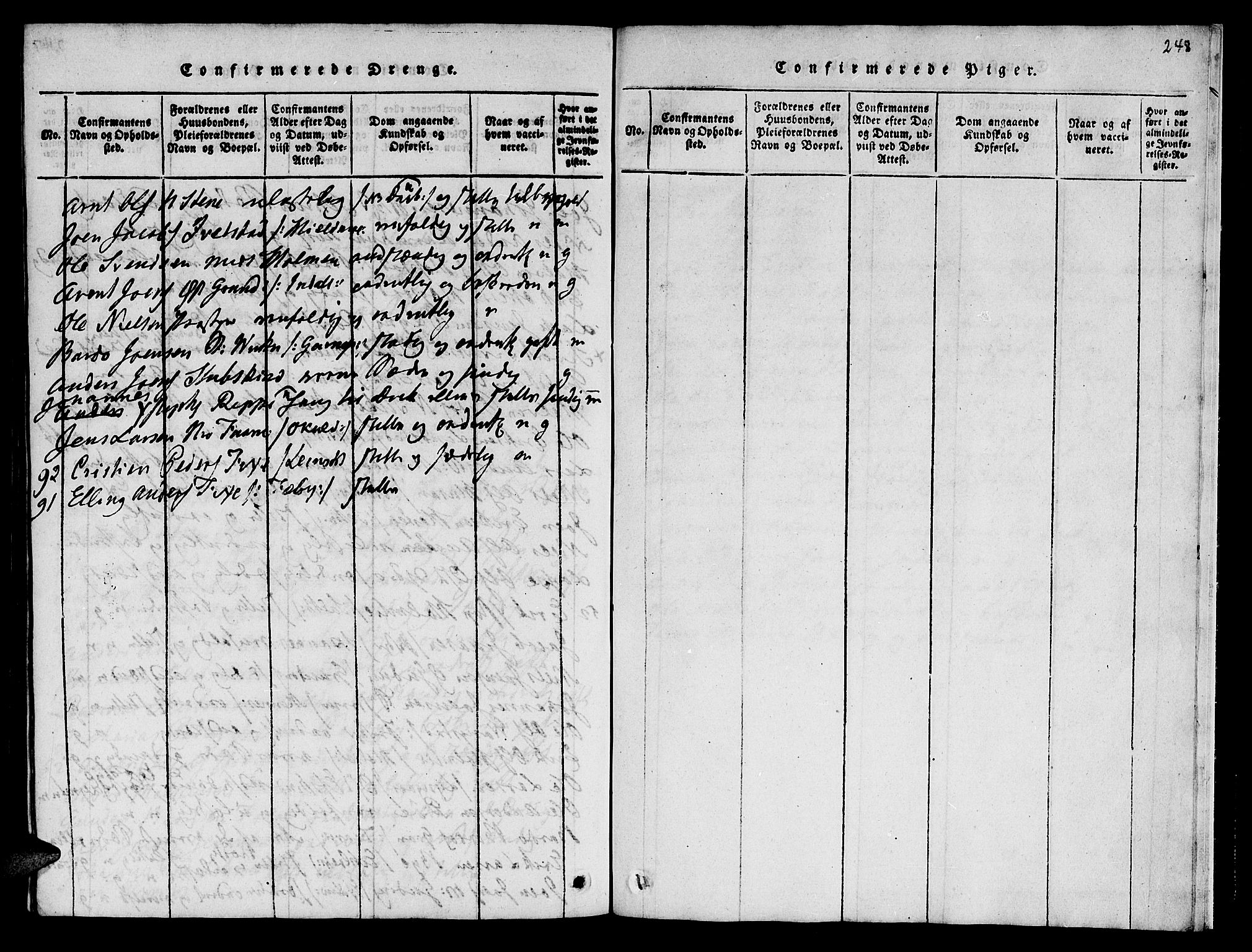 Ministerialprotokoller, klokkerbøker og fødselsregistre - Nord-Trøndelag, SAT/A-1458/723/L0251: Klokkerbok nr. 723C01 /1, 1816-1831, s. 248