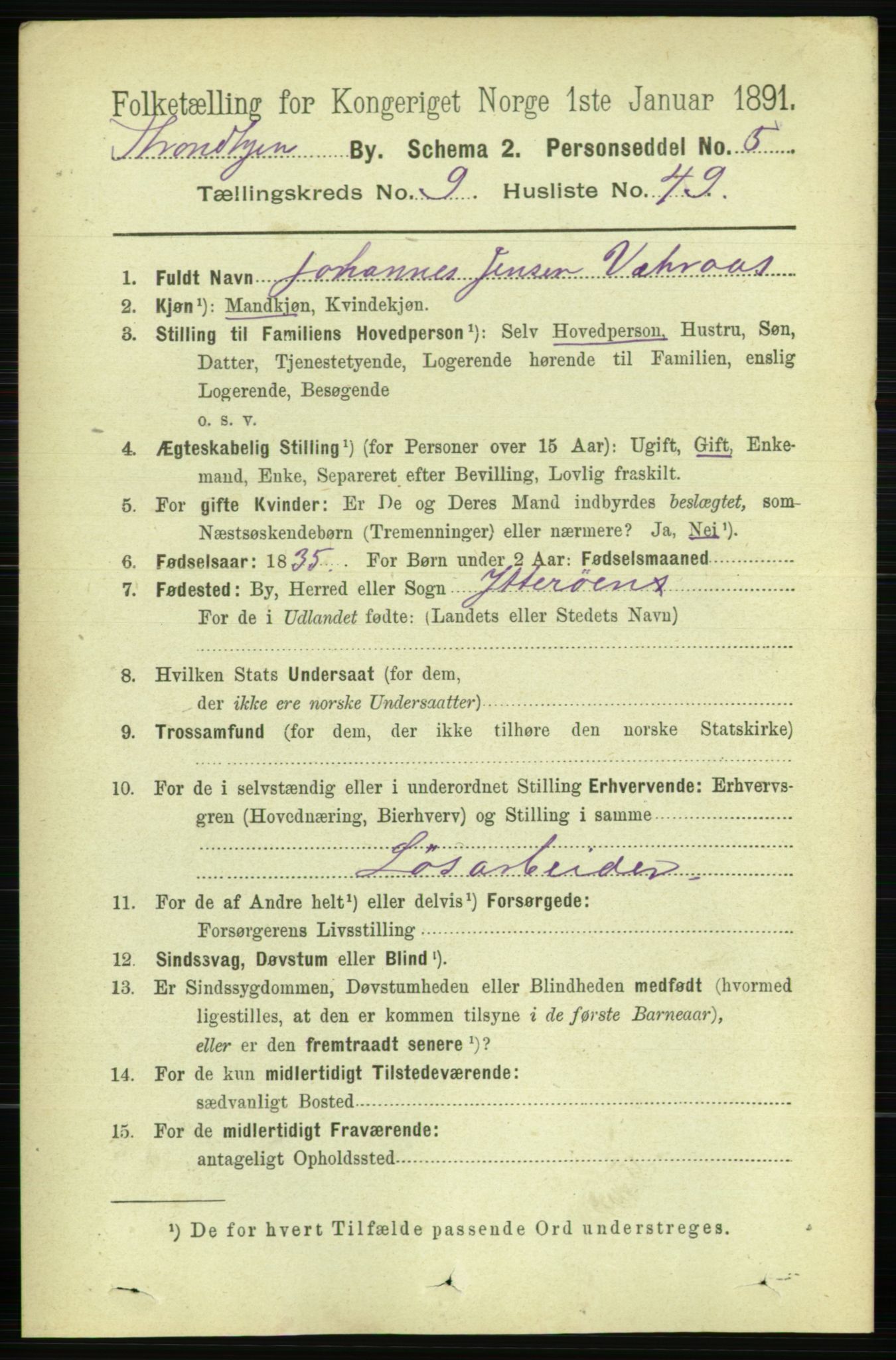 RA, Folketelling 1891 for 1601 Trondheim kjøpstad, 1891, s. 8178